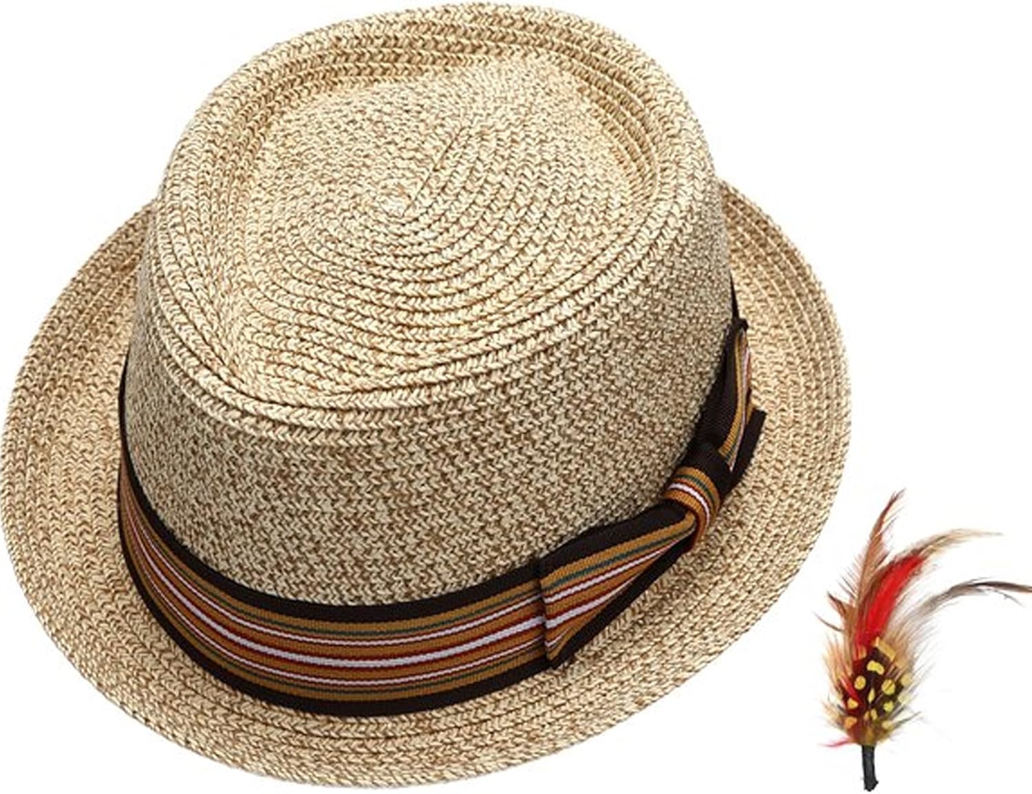 Epoch hats company Men's Premium Straw Porkpie Fedora Hat - Image 4