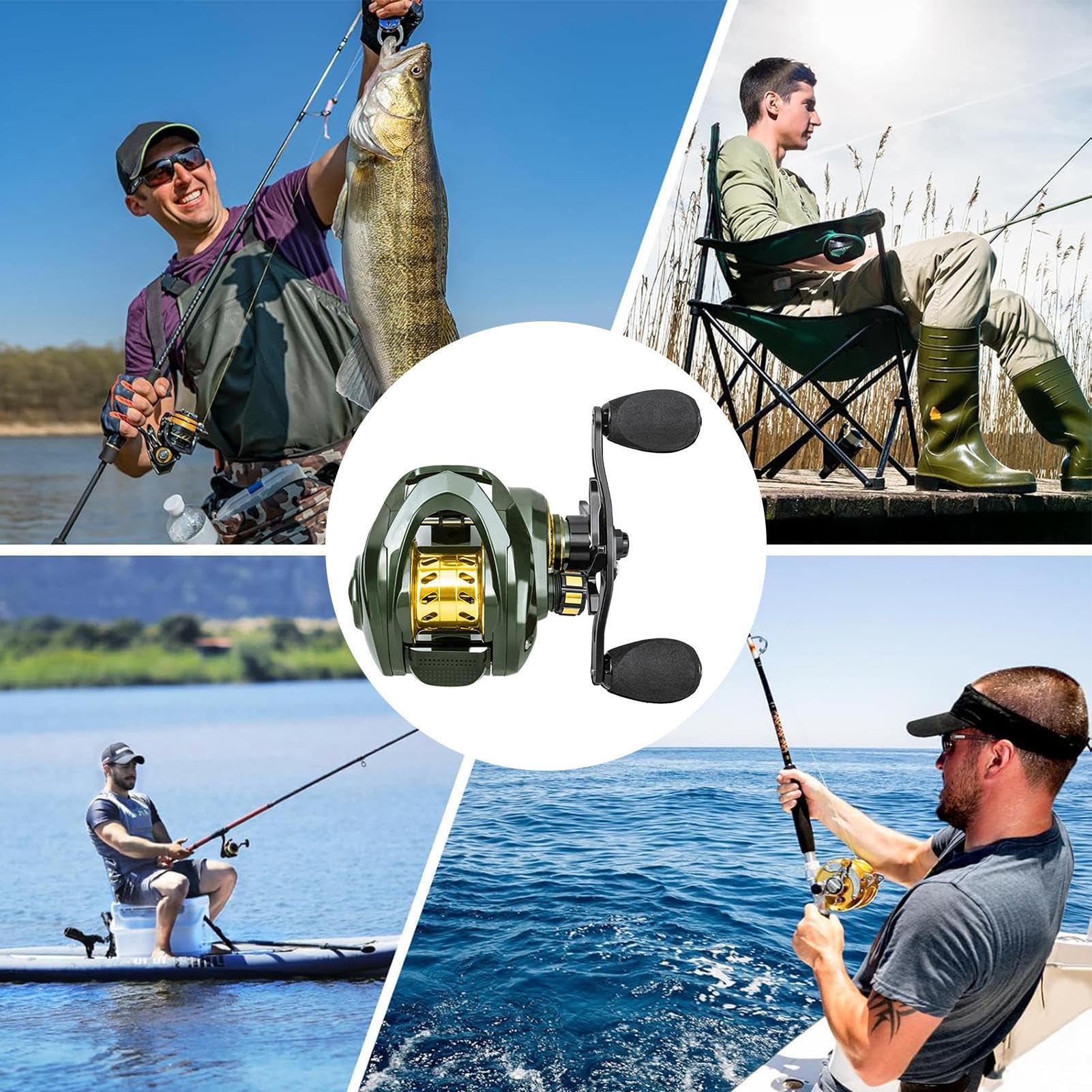 Kołowrotki Baitcaster Narzędzie Wędkarskie Kołowrotek ze Stopów | Ergonomiczny Kołowrotek Bait Feeder Dla Początkujących Entuzjastów Dorosłych