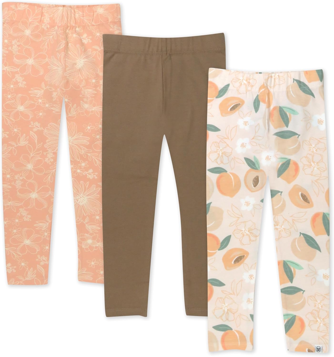 HonestBaby Multipack Leggings Skinny, Flare and Cargo Pants Organic Cotton for Infant Baby Girls, Toddlers, Little Kids