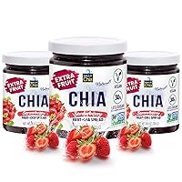 Vista 11 de World of Chia Extra Fruit Spread - Todo natural, sin gluten, vegano, bajo en azúcar, Omega 3, Kosher, verificado sin OMG, fabricado con semillas