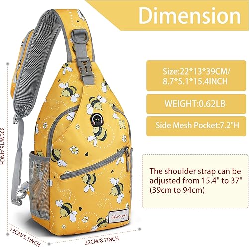 Miniatura 2 de ZOMAKE - Mochila de viaje, cruzada, para el hombro y el pecho, para senderismo, para mujeres y hombres