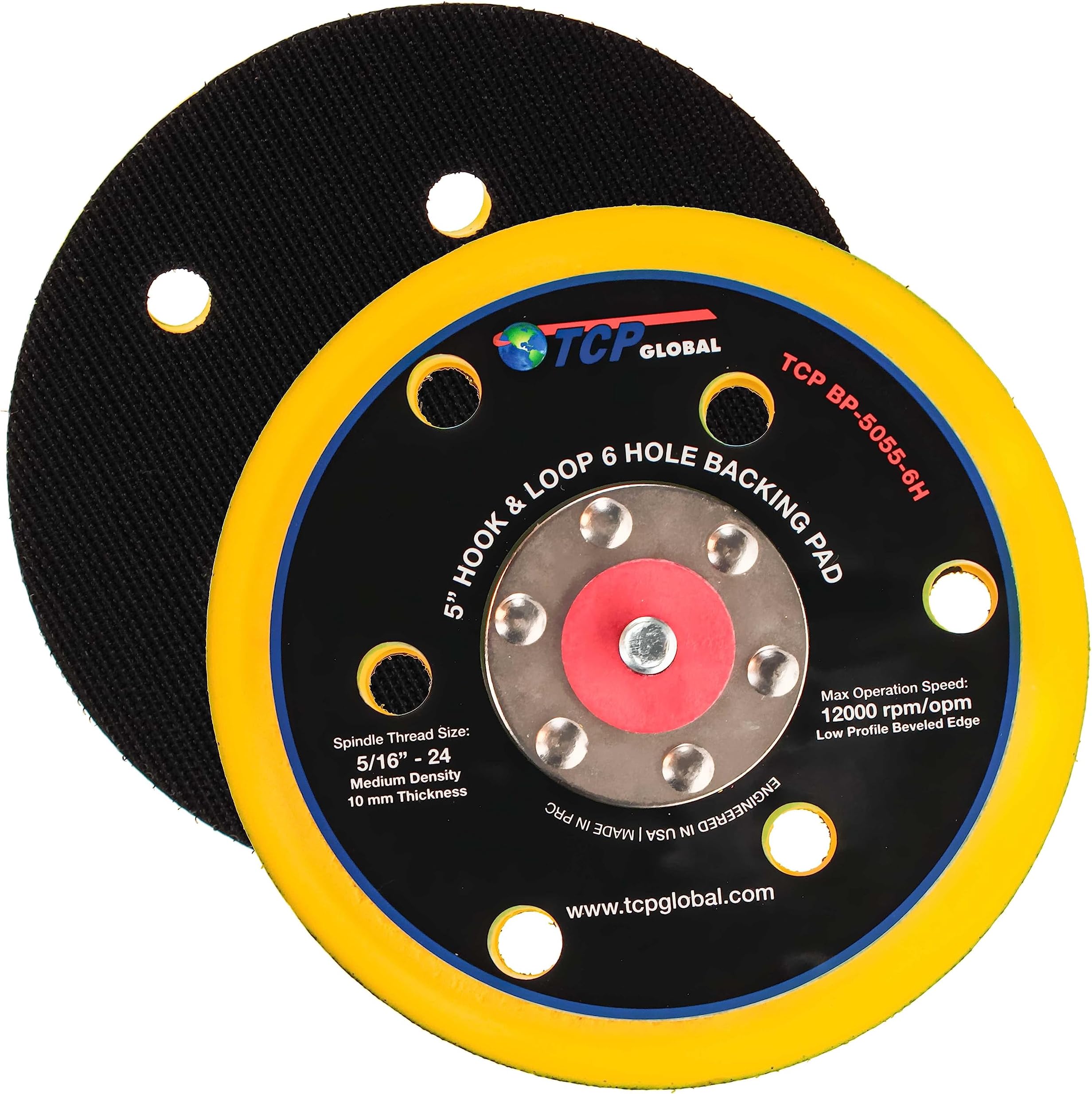 Senray 5 Inch DualAction Hook & Loop Molded Urethane