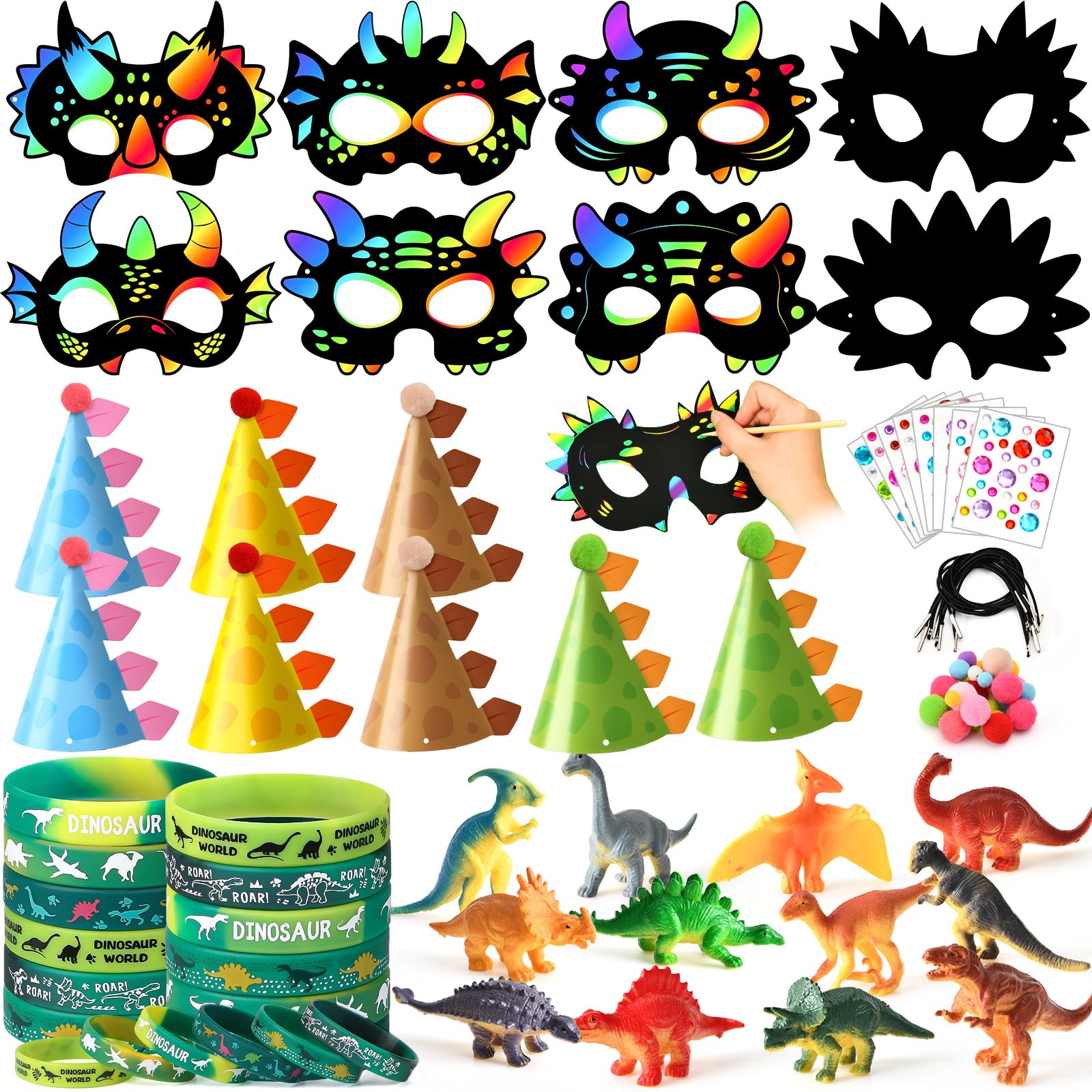 135-teiliges Dino Party Set - Mitgebsel Für Kindergeburtstage