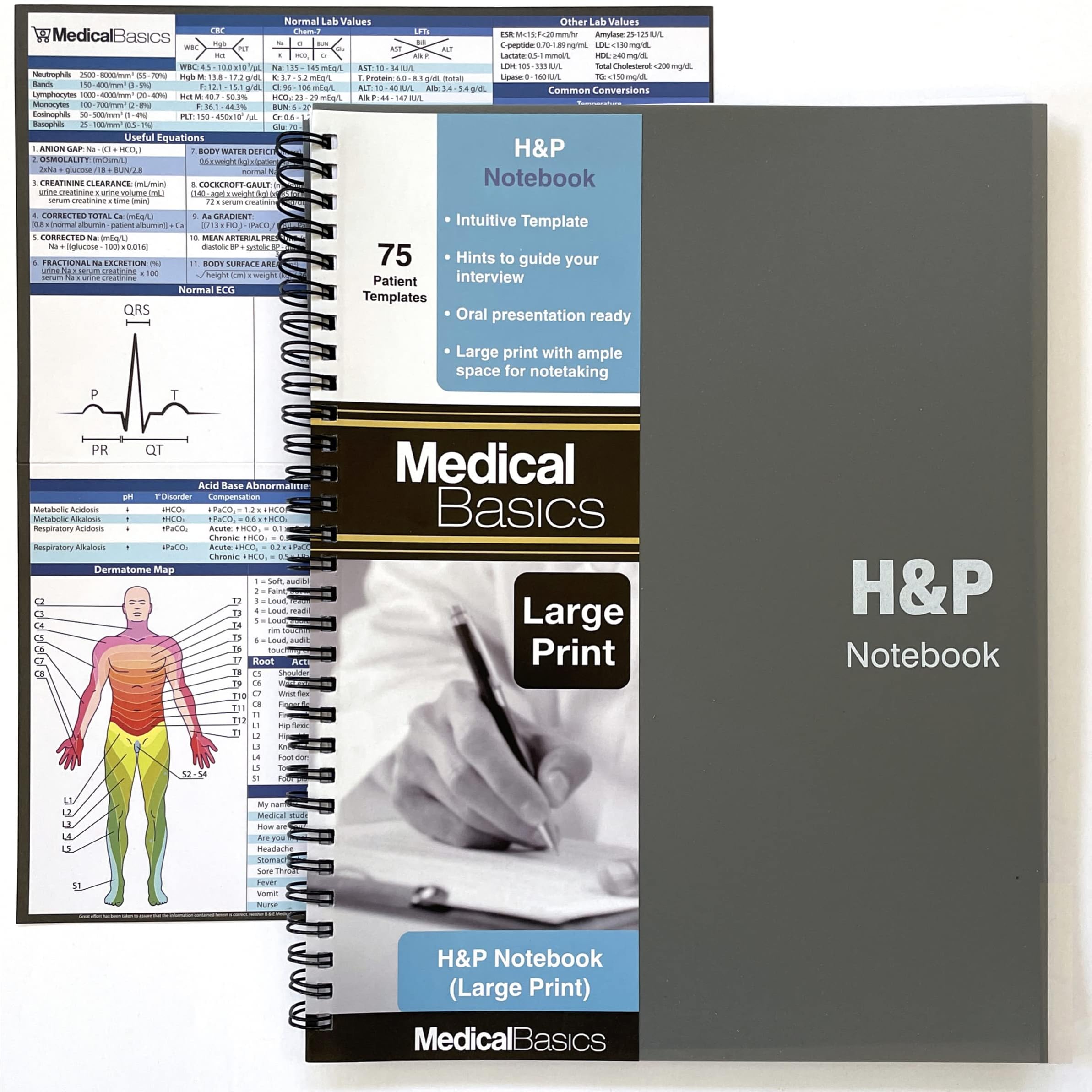 Amazon.com : H&P Pro Notebook (Extra Space for Note-taking) – Medical ...