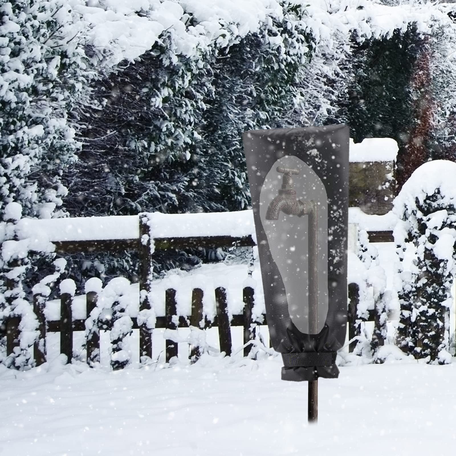 Outdoor Kraan Vriesbeschermer Dubbellaags Waterdicht - 2 Stuks Vorstbescherming Tuin