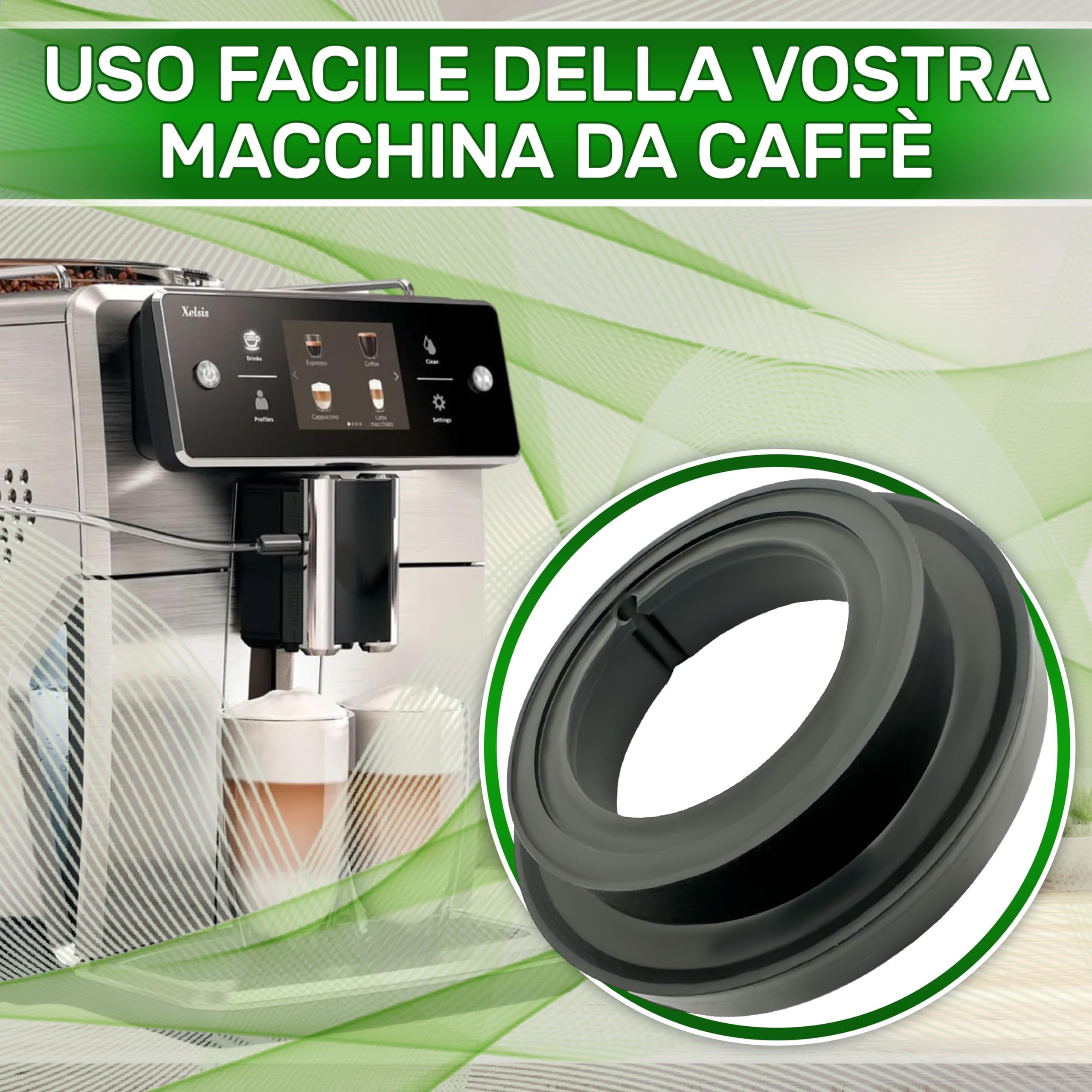 Guarnizione Sottocoppa Per Macchina Caffè Gaggia E Saeco - Ricambio Originale 145841500, Gomma Alimentare - Foto 7