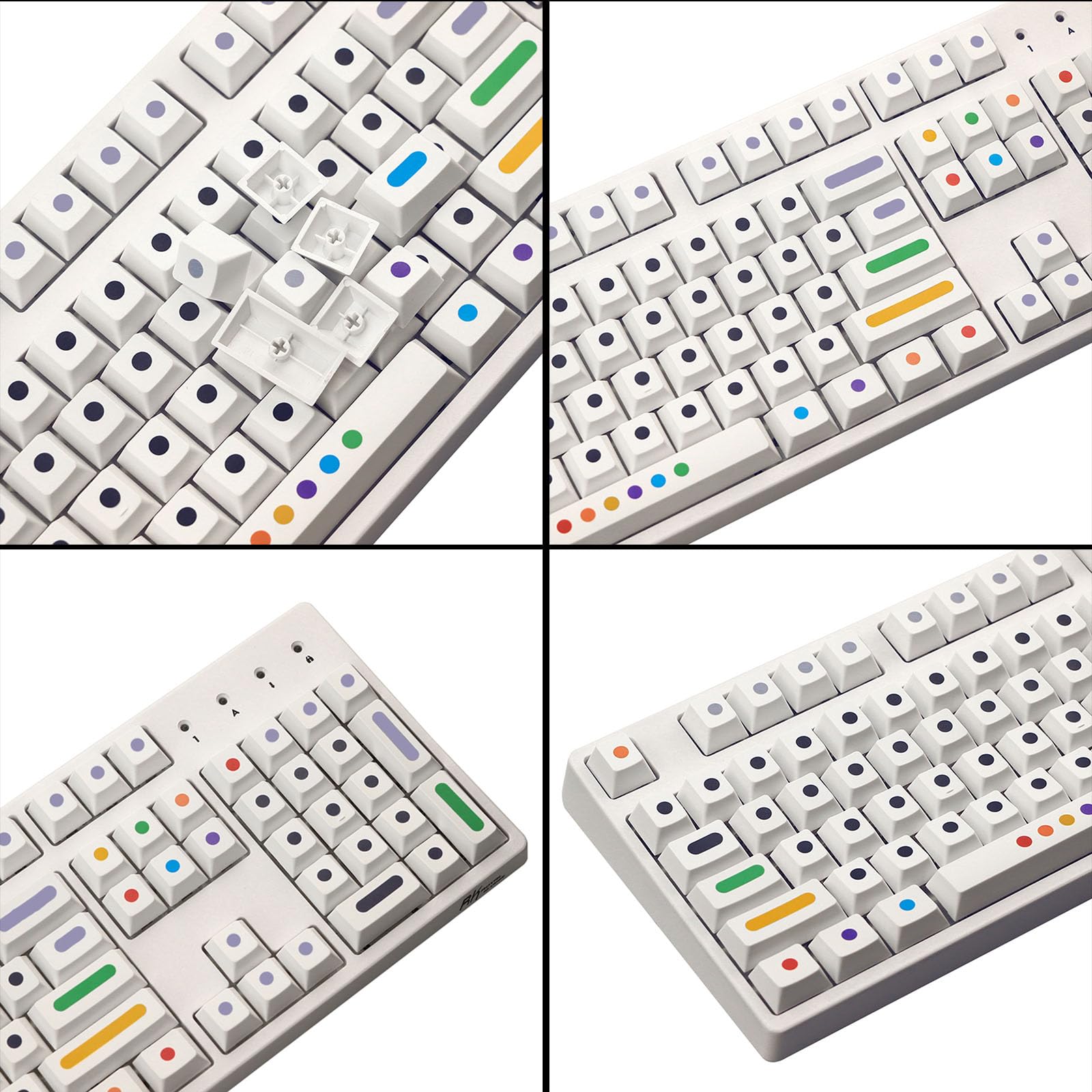 128-Key Colore Rotondo Keycaps con Altezza Originale Fabbrica Cherry-Profile Keycap per MX Tastiera Meccanica