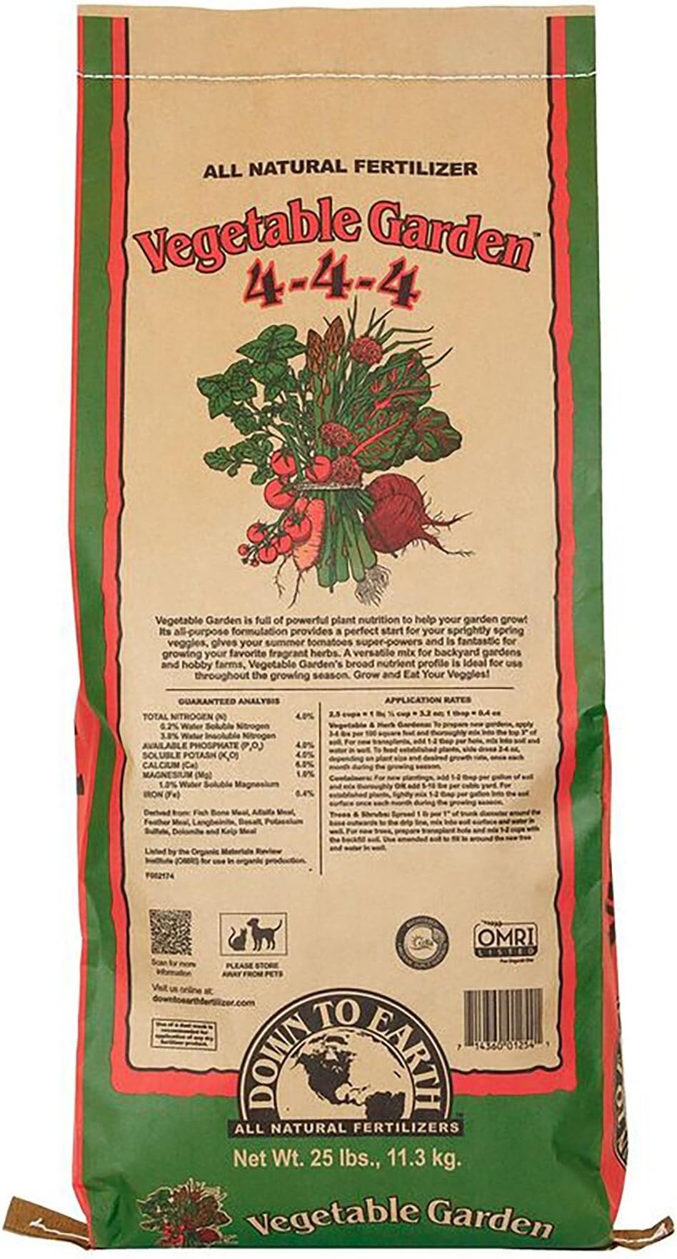 Down to Earth100534860 Vegetable Garden Plant Nutrition, White
