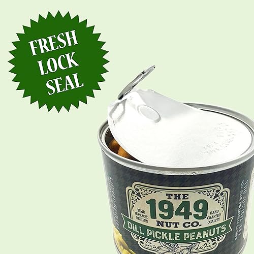 Vista 102 de The 1949 Nut Co. Cacahuetes gourmet salados estilo Virginia Fritos asados al aceite con un crujiente crujiente único extragrande, cocido a mano