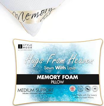 Shredded Memory Foam Pillows for Sleeping, Cooling Pillows for Sleeping, High Filling 900g, High Support Back Sleeper Pillows for Side, Back, Stomach, 100% Soft Cotton Cover 1