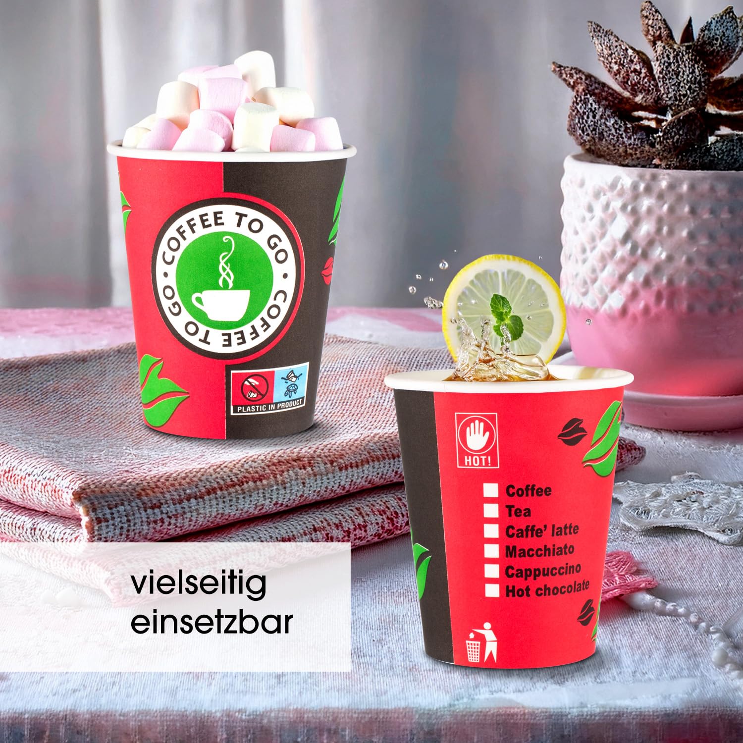 redmax Pappbecher 1000 Stück 200 ml – Kaffeebecher To Go aus Kraftpapier – Einweg Papierbecher für Kaffee, Tee, Glühwein & Kaltgetränke – Coffee Cups