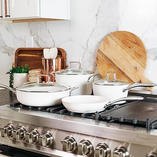 Miniatura 7 de Juego de utensilios de cocina de cerámica antiadherente (7 piezas) – No tóxico, sin PTFE ni PFOA – Apto para horno y compatible con todas las