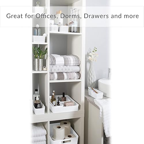 Miniatura 3 de Simplify Juego organizador de 6 piezas Contenedores de varios tamaños Multiuso Oficina Escritorio Dormitorio Baño Cesta de almacenamiento