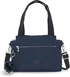 Kipling Bolsa de ombro metálica Elysia, Azul Bleu, 11.5"L x 9"H x 5"D