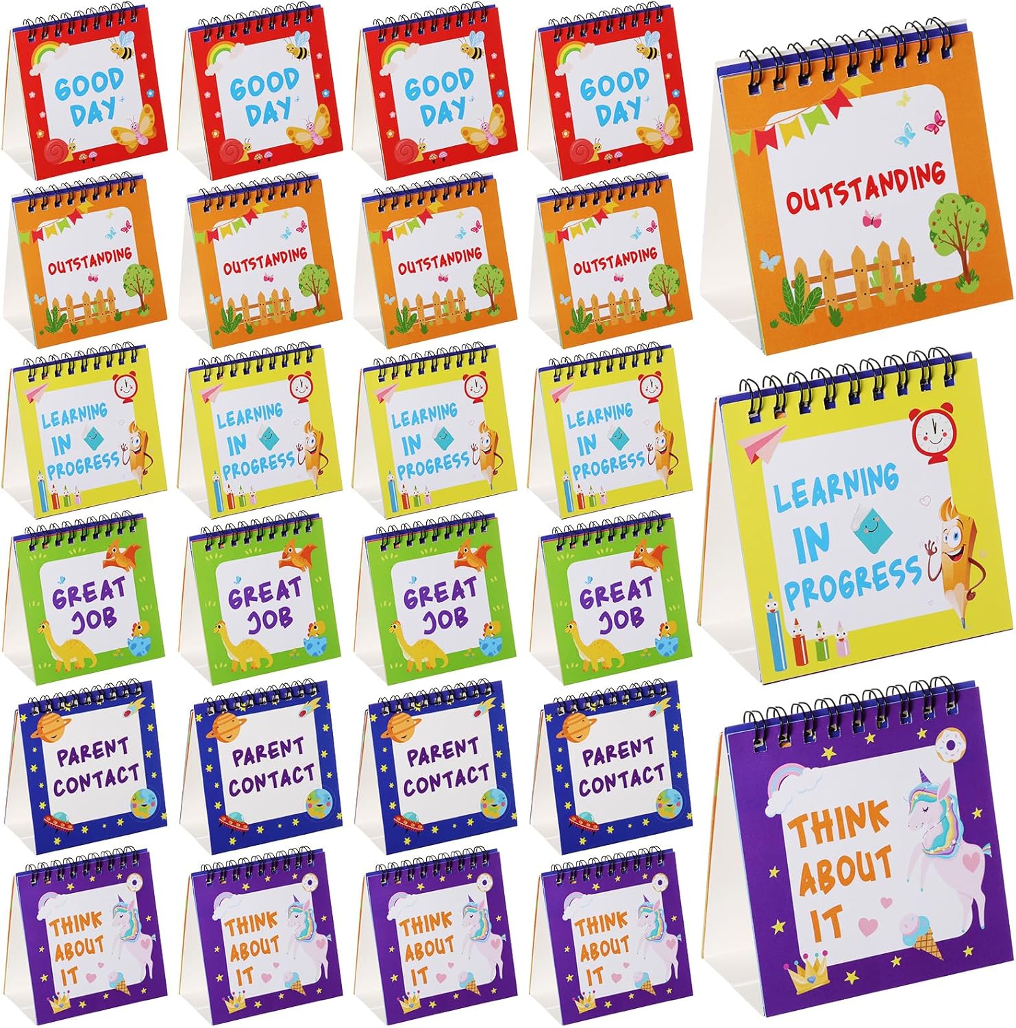 24 Pcs Behavior Chart Sign for Classroom Flip Behavior Chart Behavior Bulletin Board Management Classroom Tools Teacher Supplies for Preschool Kindergarten Daycare Homeschool (Animal)