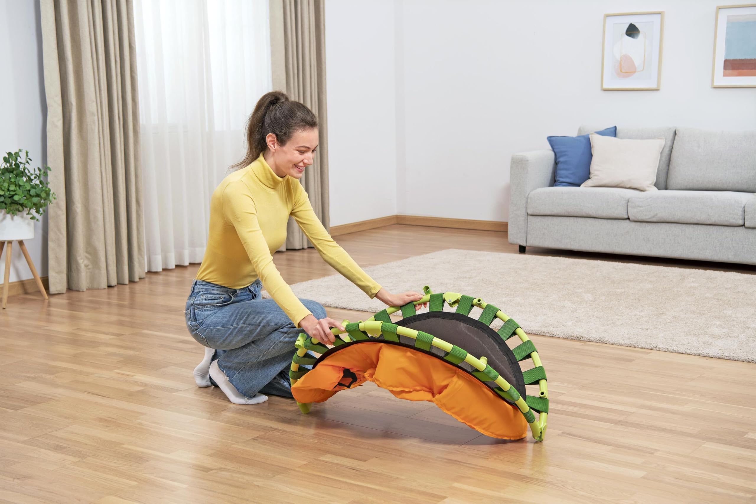 Bestway 59100 Tappeto elastico da interni WonderJump - per bambini, 91 cm, arancione