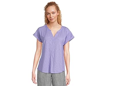 L.L.Bean Streamside T-Shirts Split-Neck Short Sleeve Women