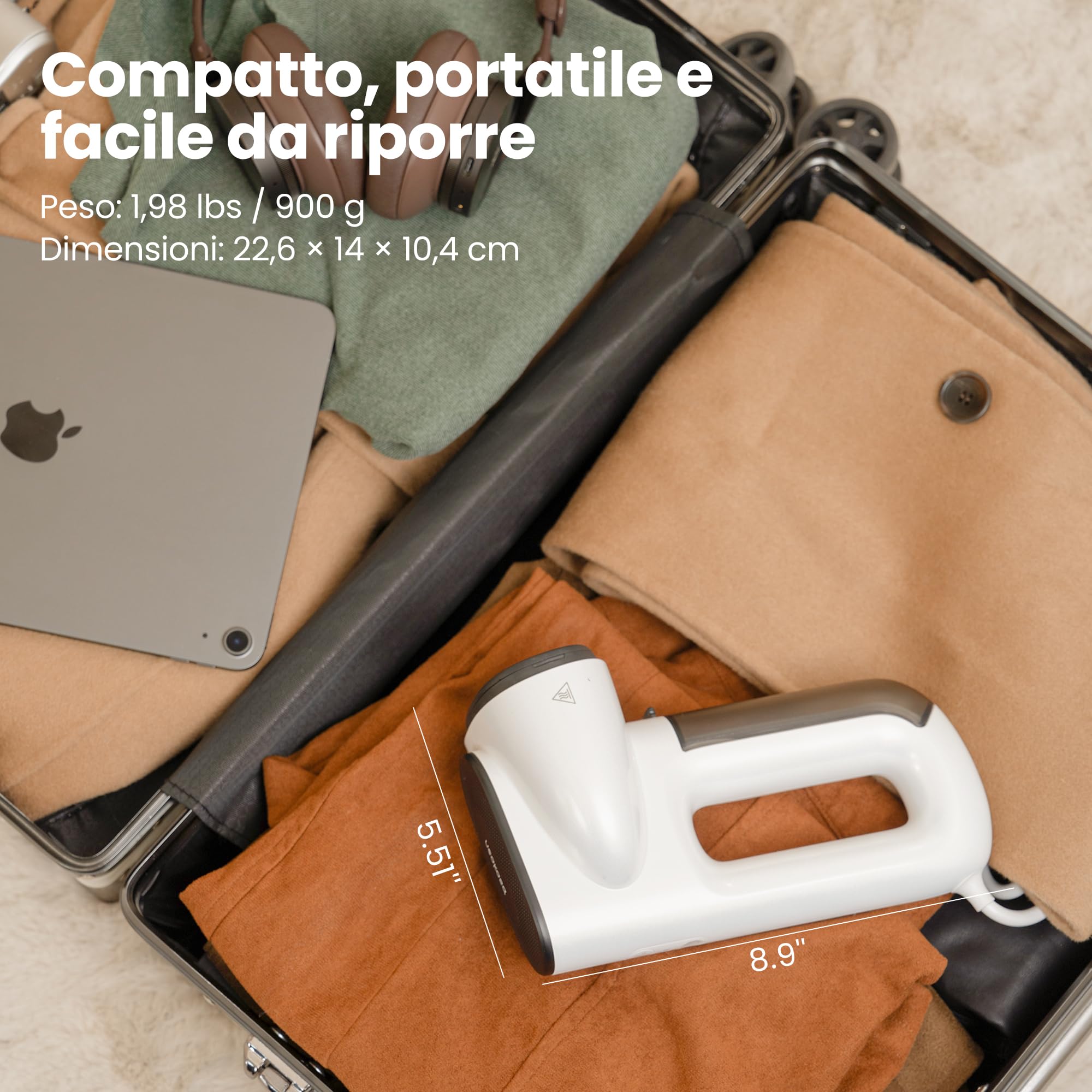 Neakasa Magic 1 - Piastra a vapore portatile con aspirazione, compatta e pieghevole, non necessita di asse da stiro, utilizzabile con una sola mano