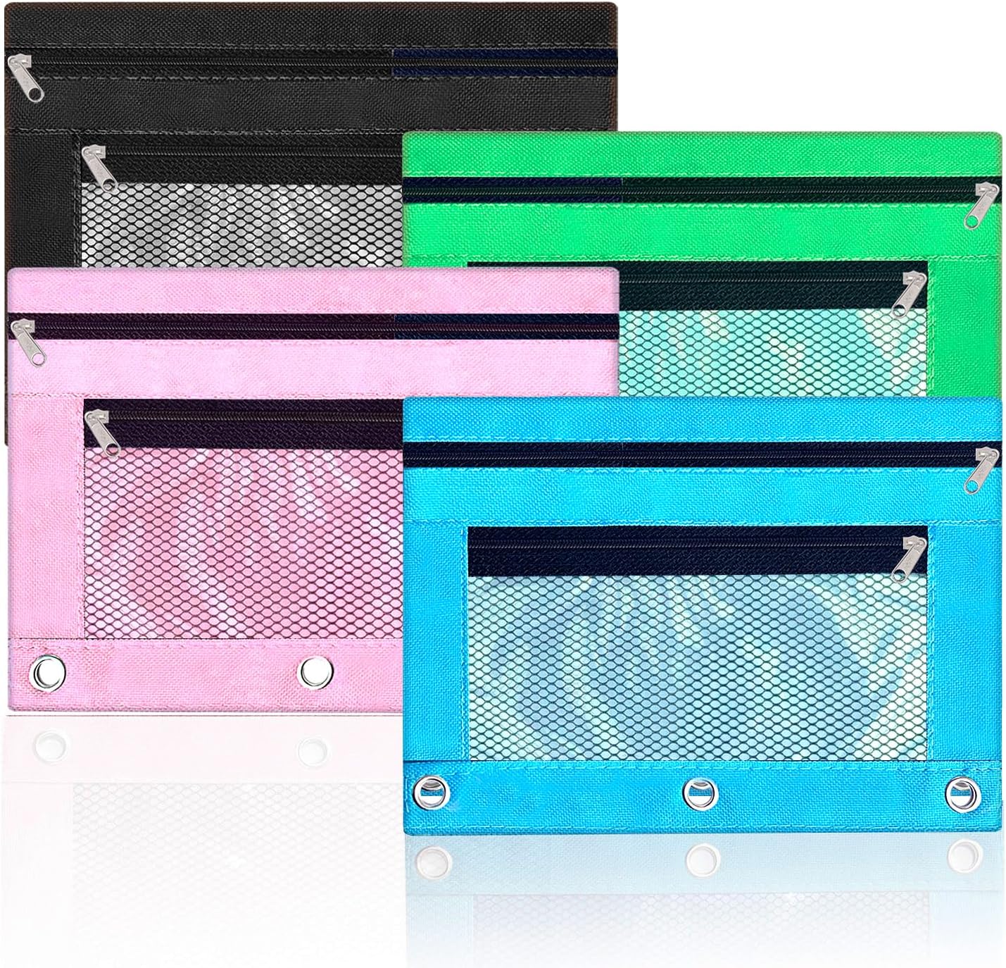 iHomeSet 4 Pcs Pencil Pouch, Binder Pencil Pouch Pen Case