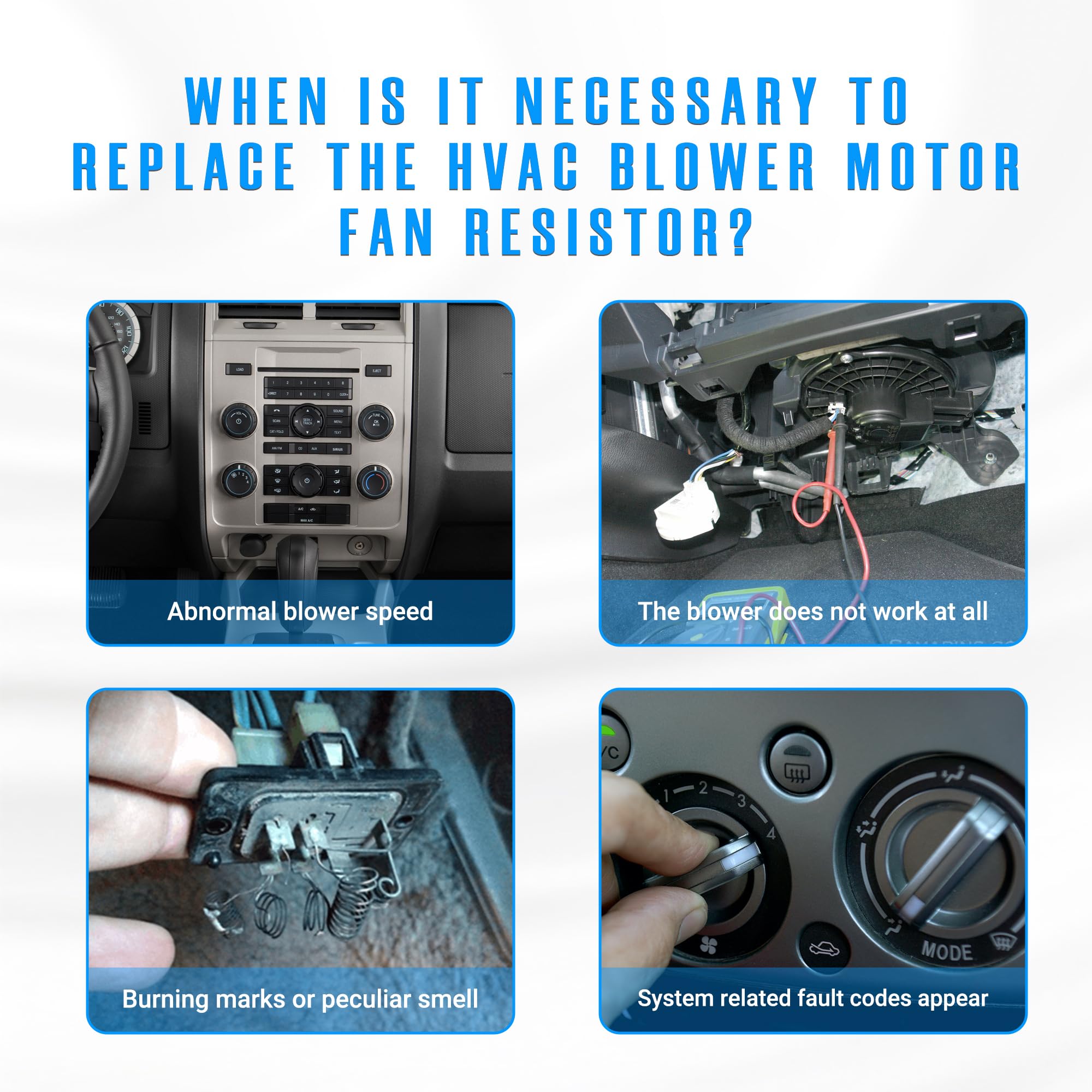 Snapklik.com : HVAC Blower Motor Resistor AC Blower Control Module For ...