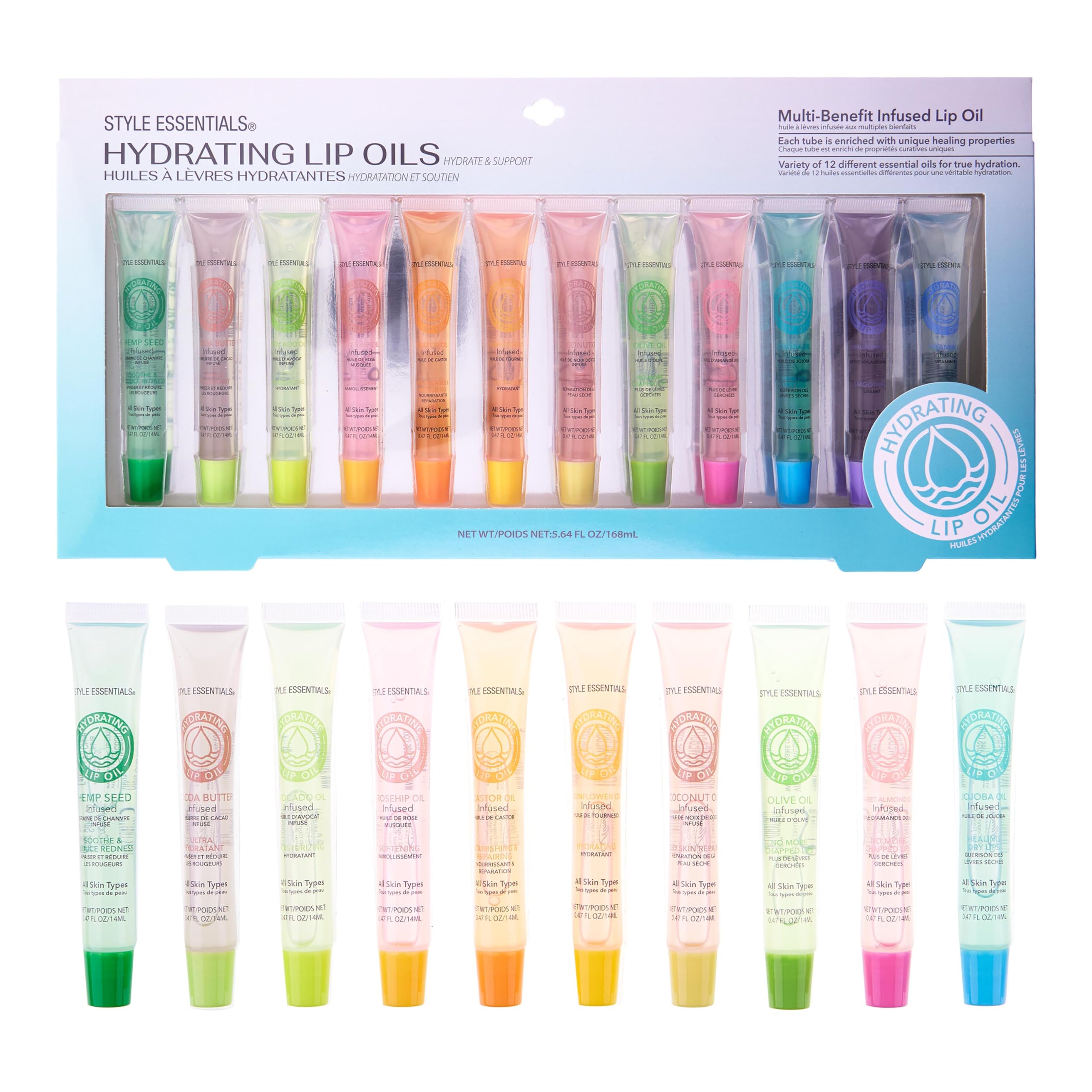 Amazon.com : 12pc Hydrating Lip Oils -Essential Oil Infused Lip