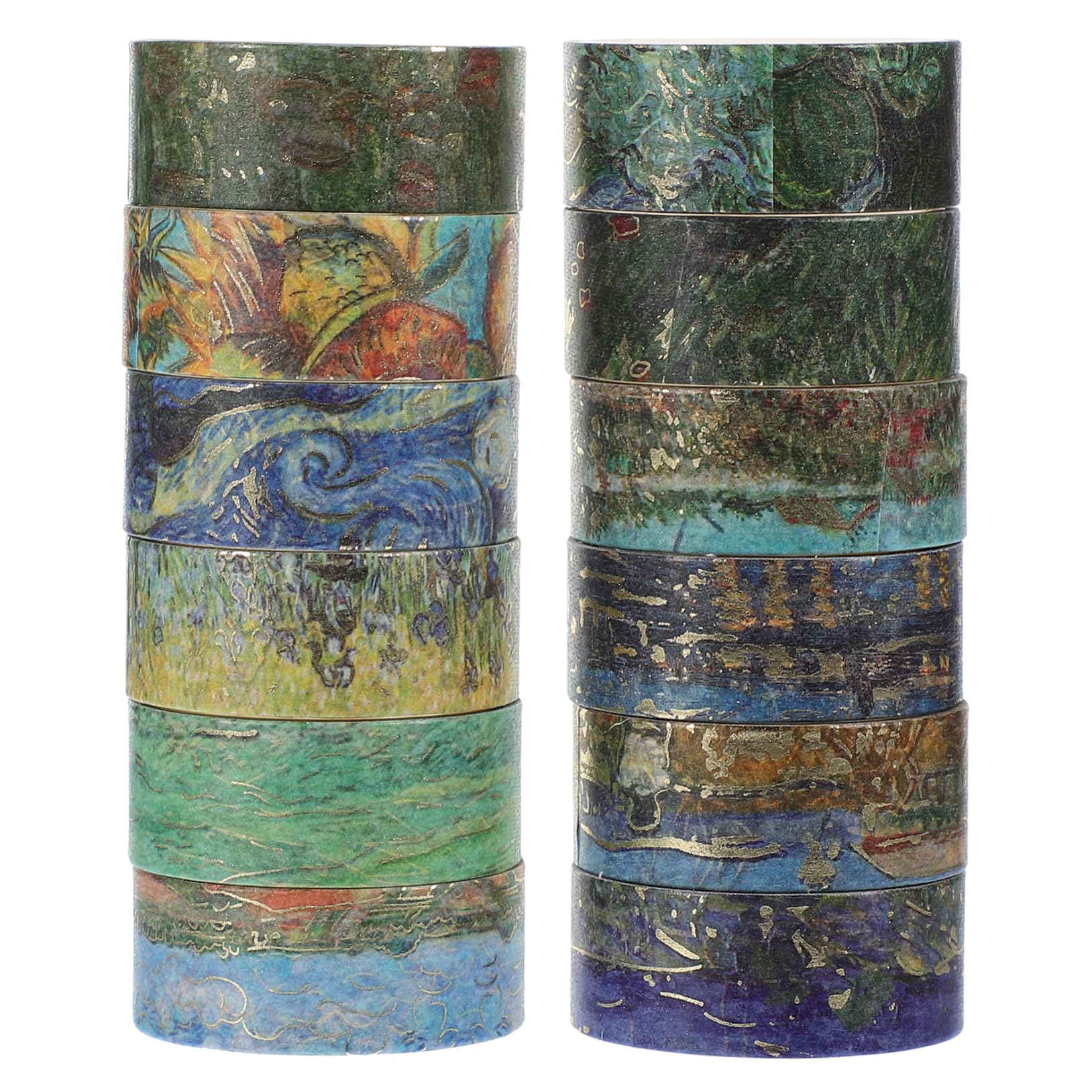 Uonlytech 4 Set Adesivi Artistici Retrò Modellato Decorativo Arte Nastro Fai Da Te Nastro Washi Per L'inserimento Nel Diario Nastro Washi Multiuso Nastri Fai Da Te Carta Sussurra 12 * 4