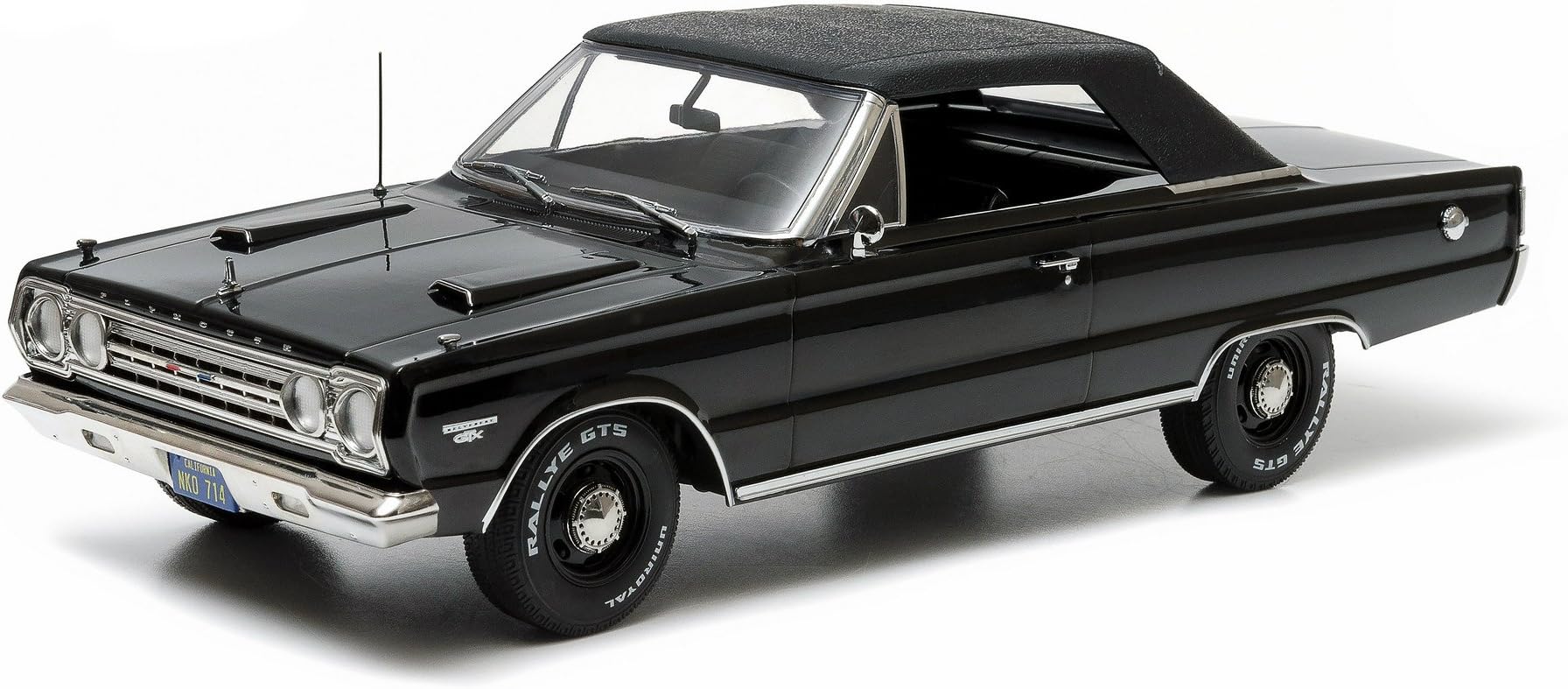 1967 Plymouth Belvedere GTX Convertible Black 1/18 by Greenlight 19007