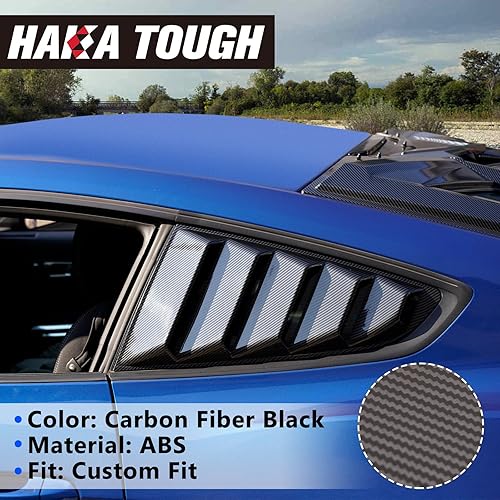 Miniatura 3 de HAKA TOUGH Rejillas de ventana trasera y lateral para Ford Mustang 2015-2022, cubierta de pala trasera para parabrisas lateral, accesorios Mustang