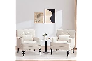 HUIMO Modern Tufted Club Chair Set of 2