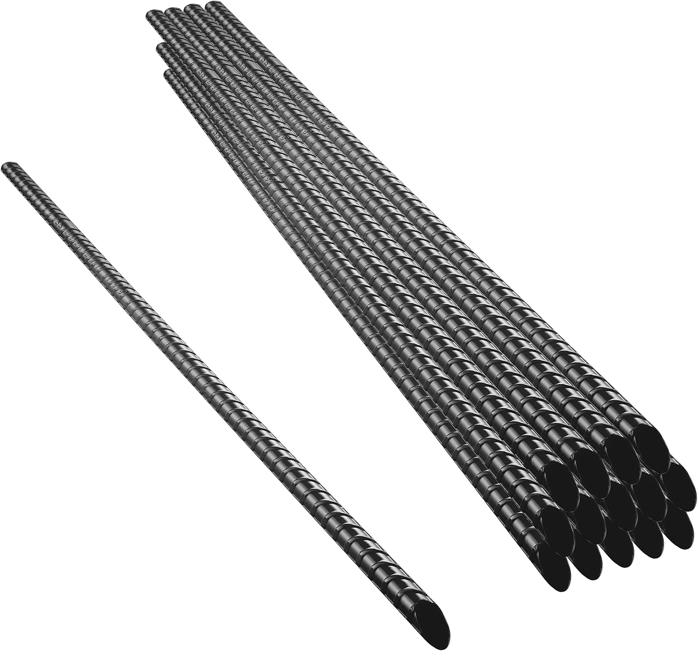 NHZ 15” Ground Rebar Stakes (16pcs) Heavy Duty Hook Ground Anchors