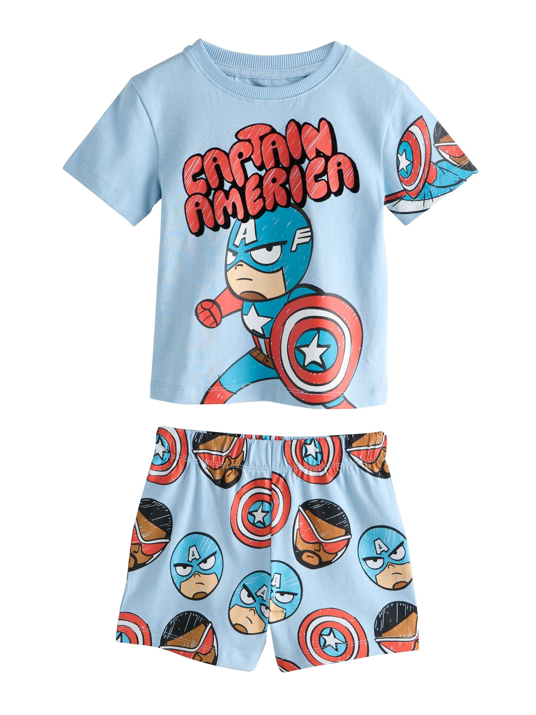 NEXT Jungen 3er-Pack Kurze Schlafanzüge, Marvel