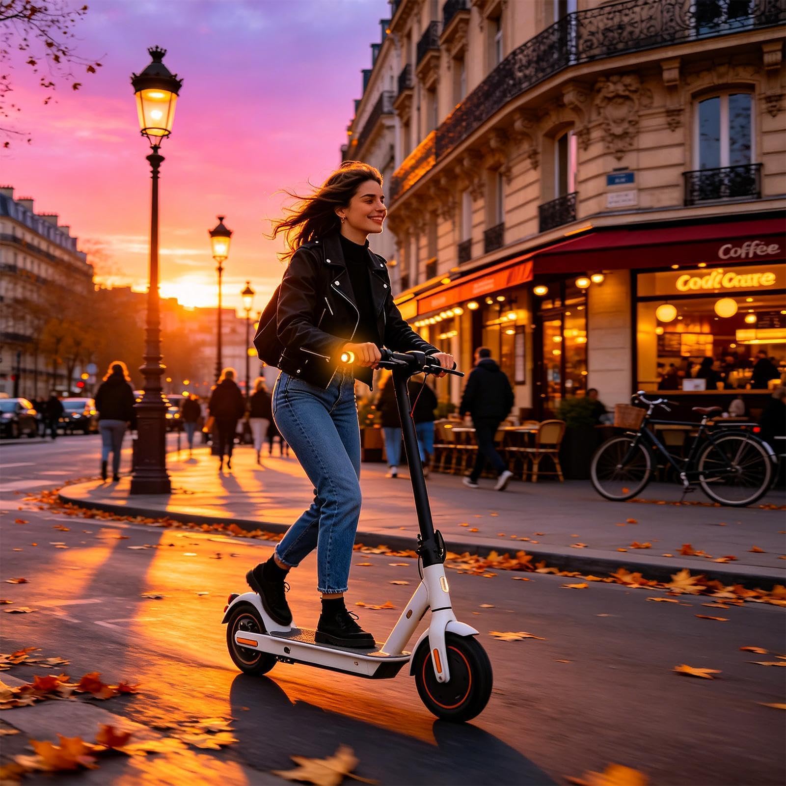 Clignotants de vélo, poignée de guidon LED rechargeable par USB – Indicateurs de scooter électrique – pour vélo, équitation de nuit, parking, trajet, route urbaine, montagne