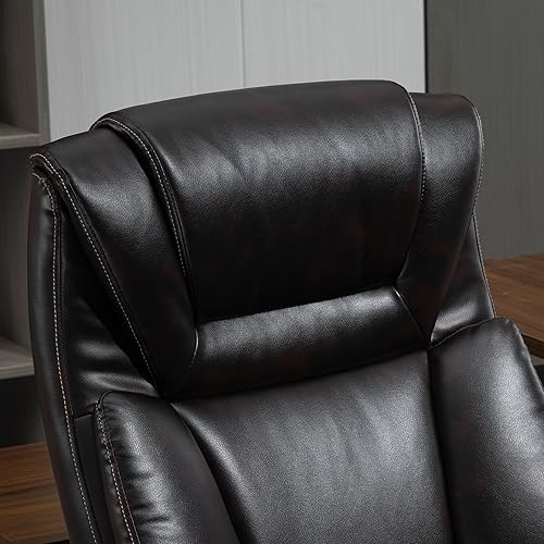 Miniatura 8 de Vinsetto Silla de oficina ejecutiva grande y alta de 400 libras con asiento ancho, silla de escritorio para computadora con respaldo alto, tapicería
