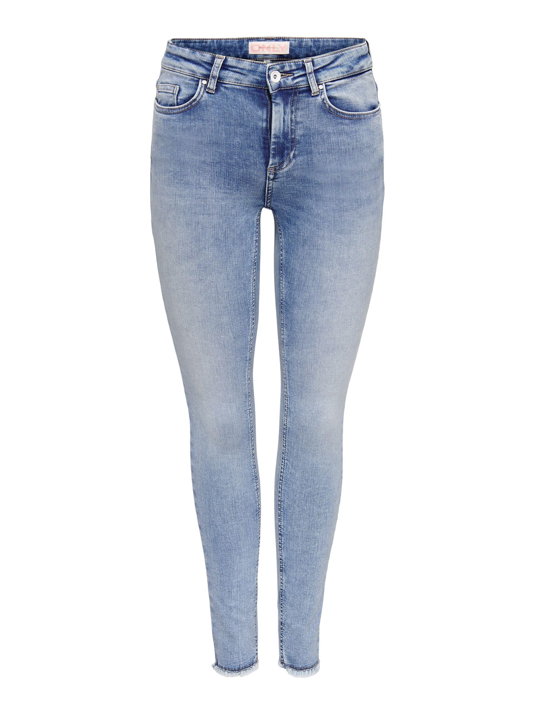ONLY Women's ONLBLUSH MID SK ANK RAW DNM REA694 NOOS Jeans, Medium Blue Denim, XS / 30L