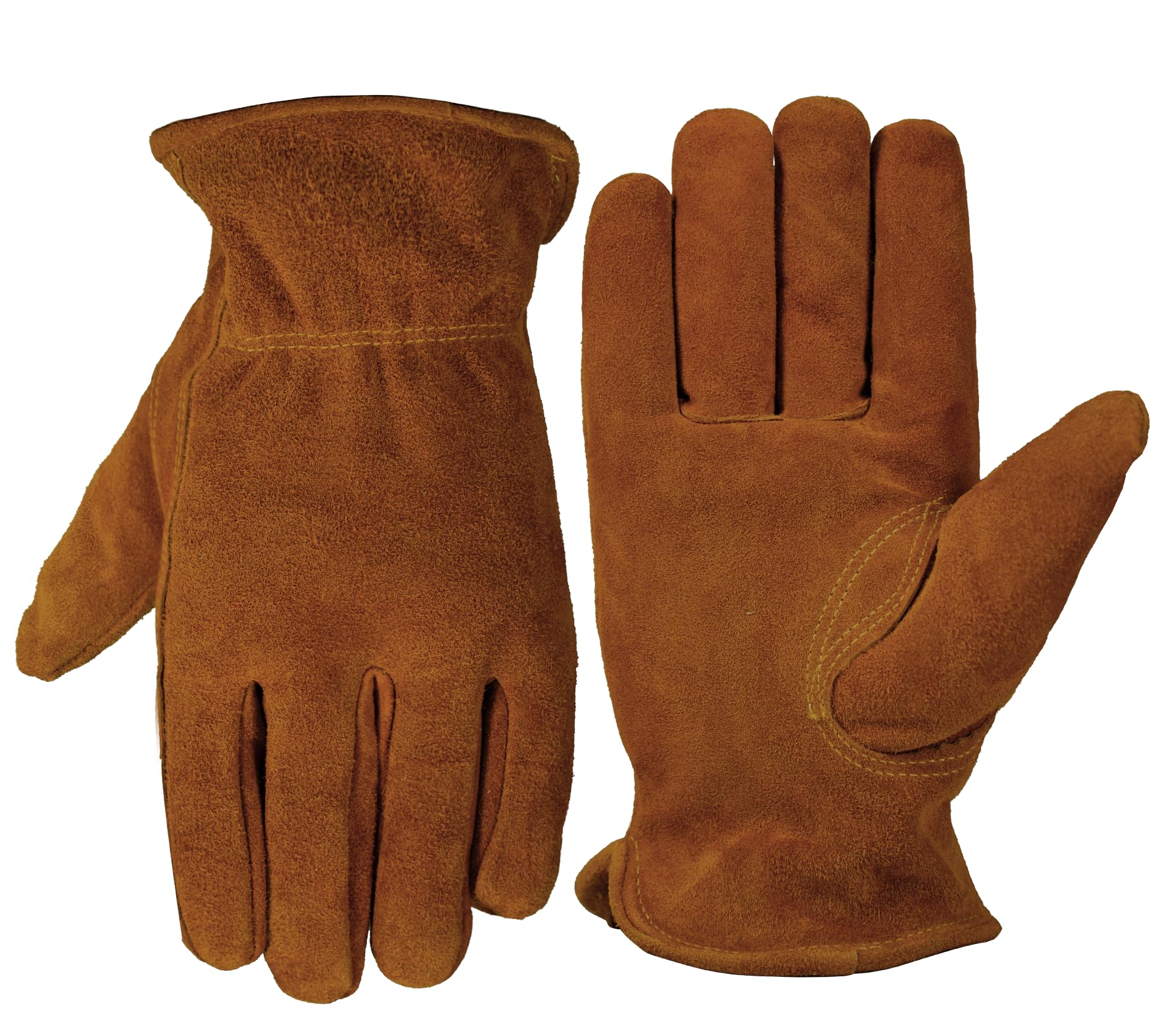 DLY Winter Work Gloves, Insulated, Puncture and Abrasion Resistant, Cowhide Durable gloves Warm Thick