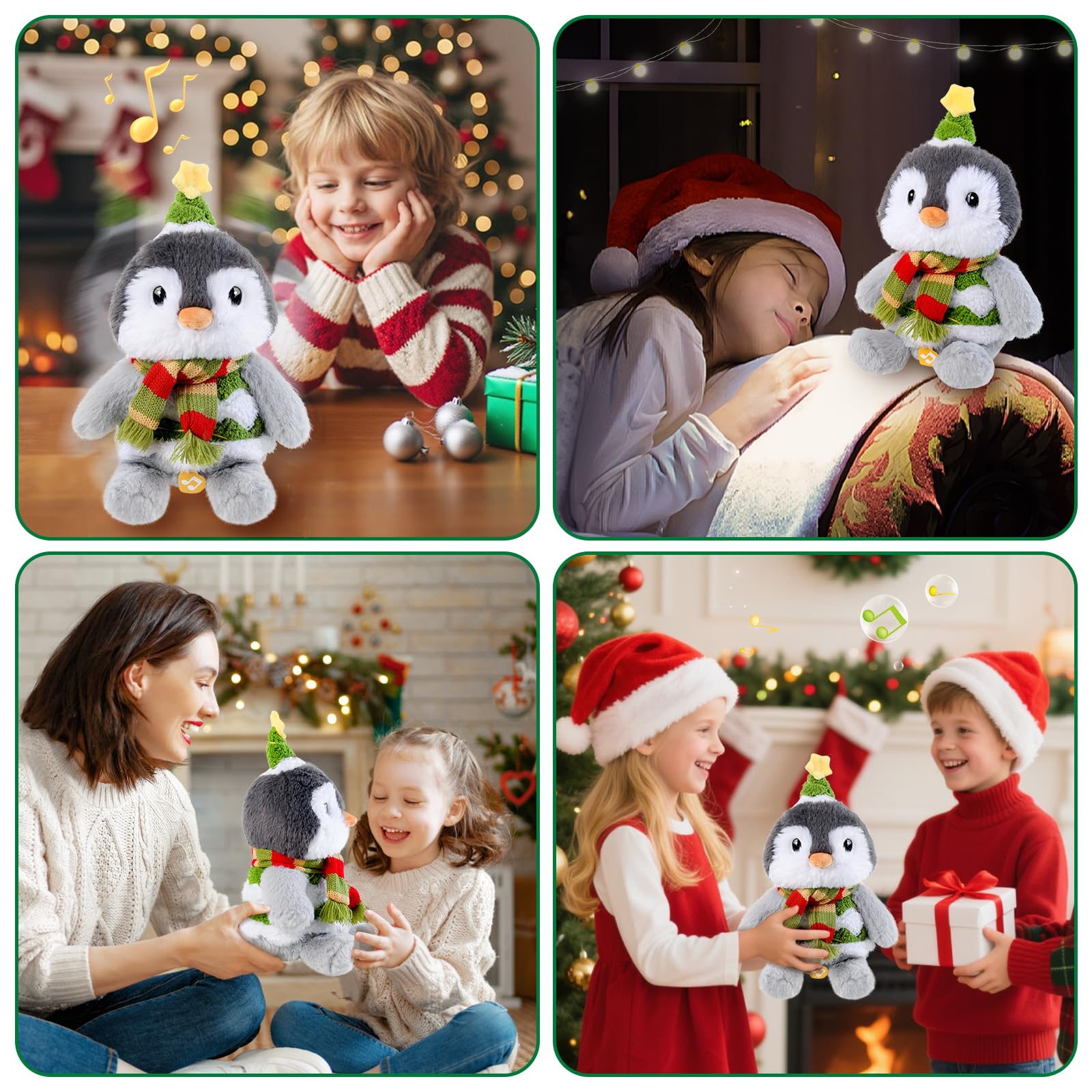 YH YUHUNG - Juguete de pingüino de felpa que camina y repite lo que dices con voz clara, pingüino parlante de felpa, juguete repetidor de animales para niños y niñas YH YUHUNG - Juguete de pingüino de felpa que camina y repite lo que dices con voz clara, pingüino parlante de felpa, juguete repetidor de animales para niños y niñas