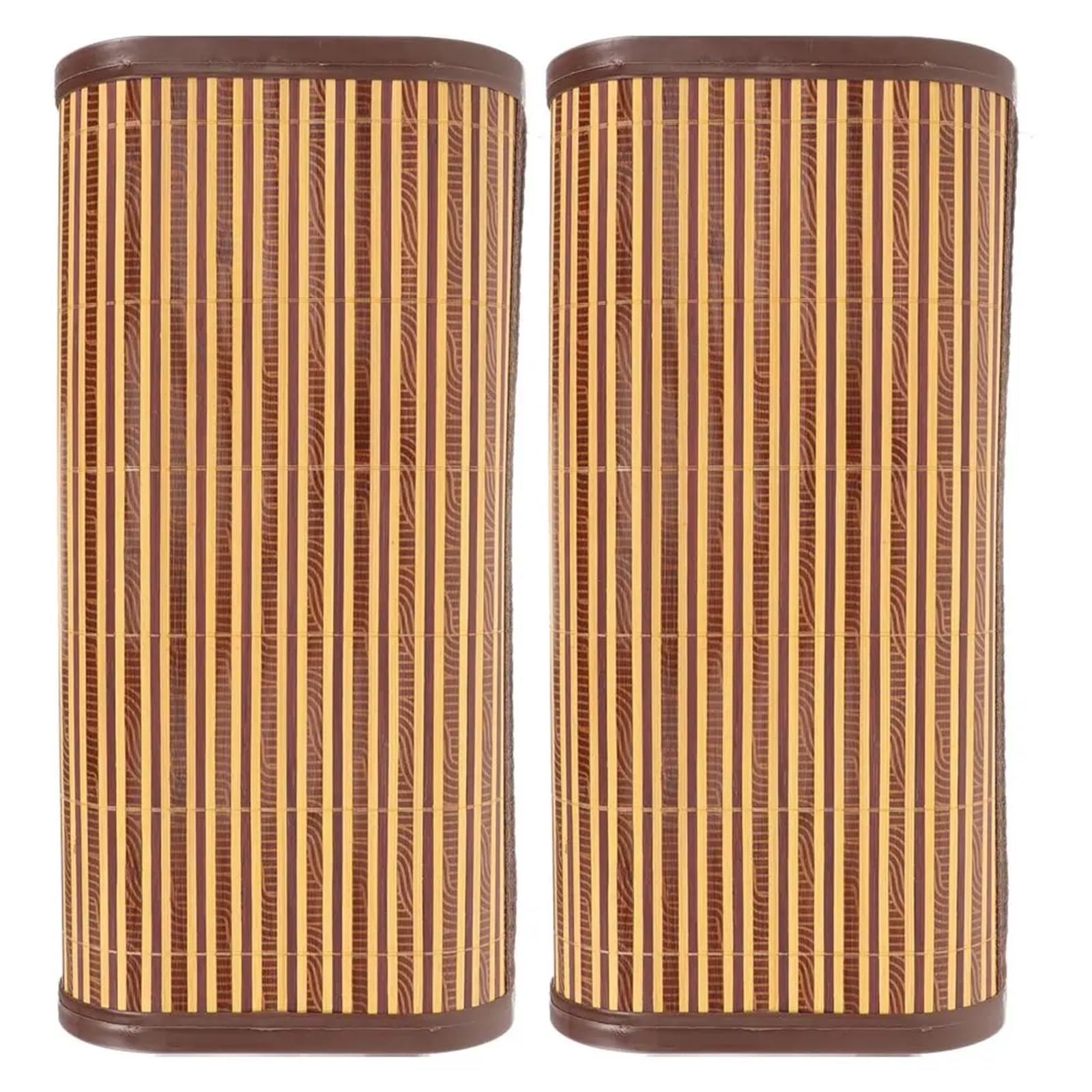 ENSDIEPLS Sauna Headrest Cushion, Sauna Headrest Wooden Hollow Bamboo Pillow Cylindrical Support Breathable 2 pcs Khaki