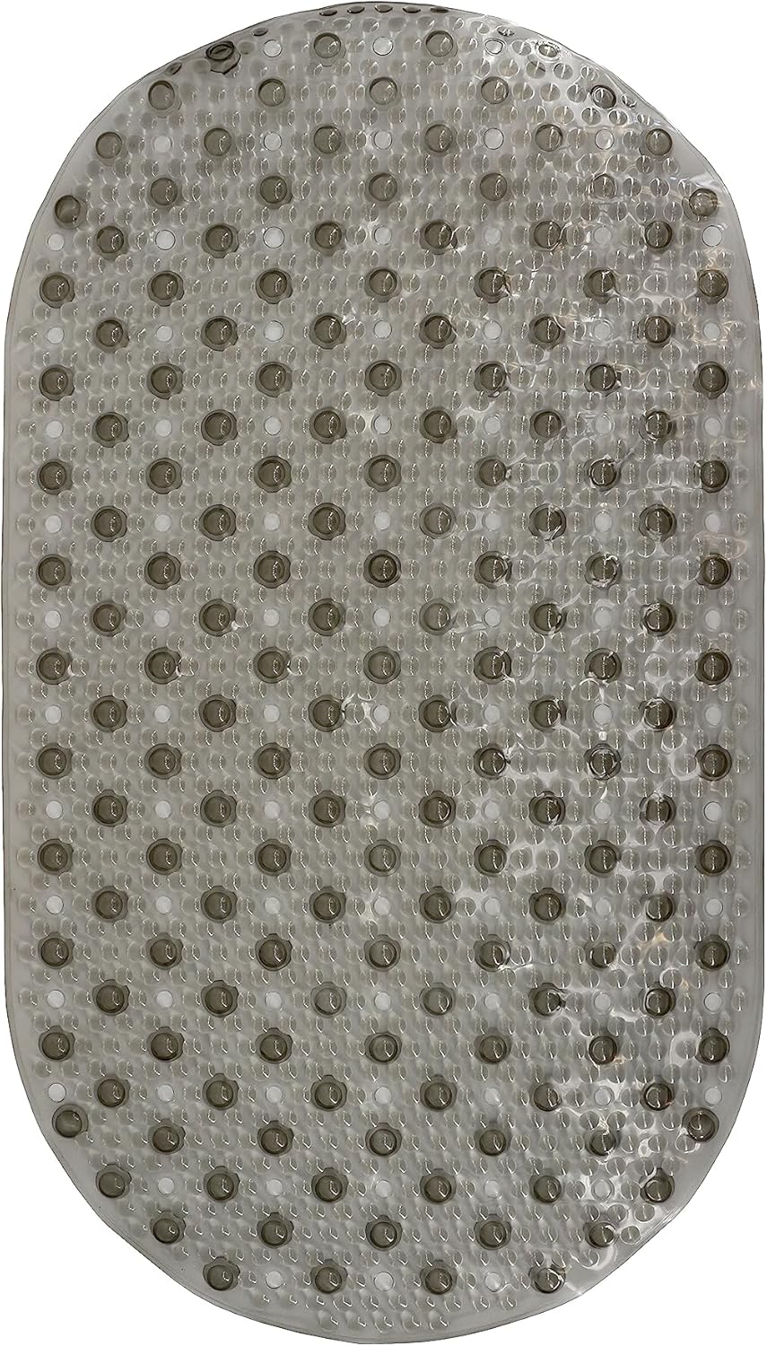 Splash Home Bubble Bathtub Mat Non-Slip, Shower Mat with 167 Suction Cups and Drain Holes Bath Mat for Tub, 27 L x 15 W Inches, Machine Washable, PVC - Grey - Image 2