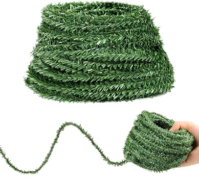 50 FT Christmas Miniature Artificial Pine Garlands,Mini Pine Greenery Roping Garlands for Christmas Crafts and Holiday Outdoor Decor