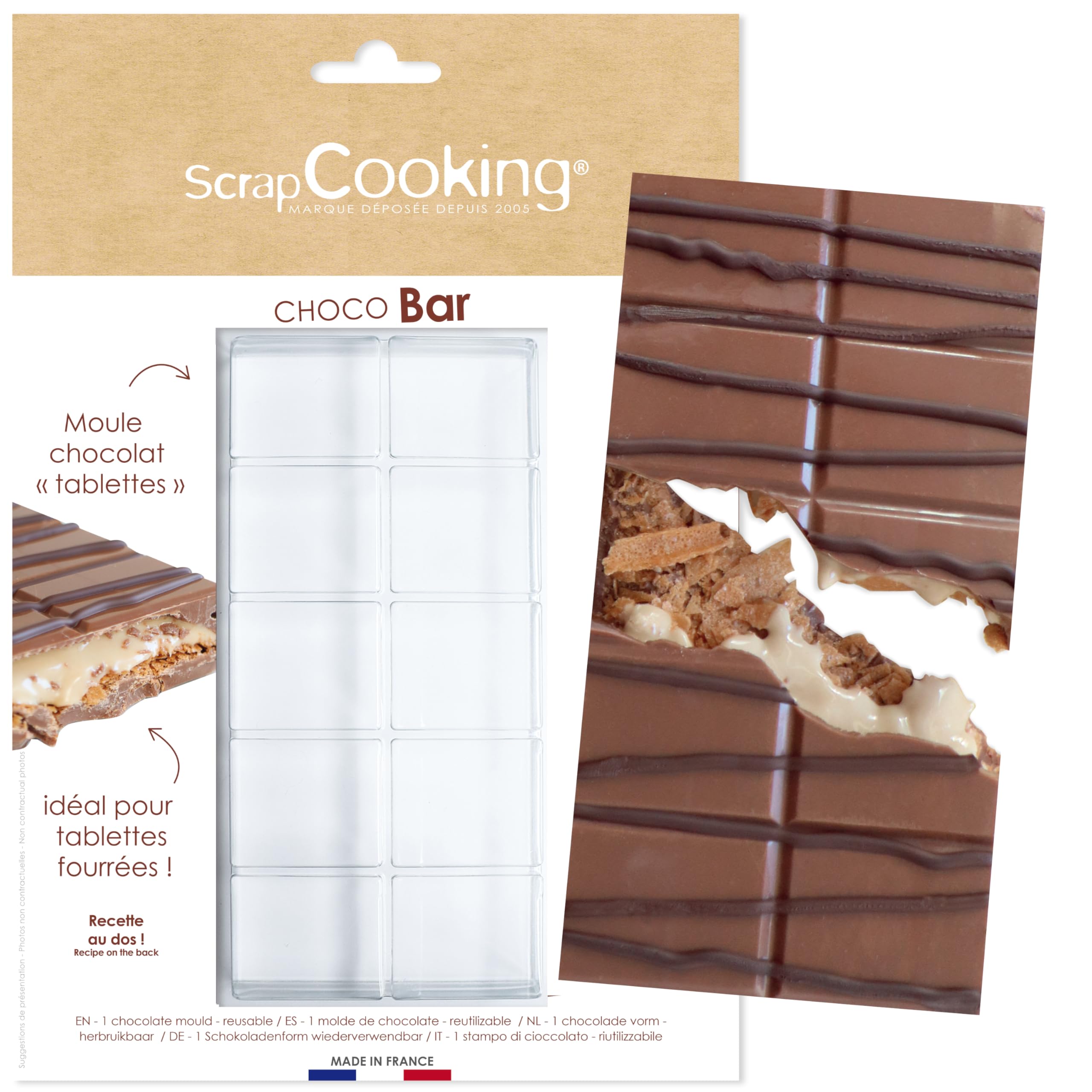 ScrapCooking - Crushed Chocolate Bar Mould - Semi-Rigid Baking Mould - 6761