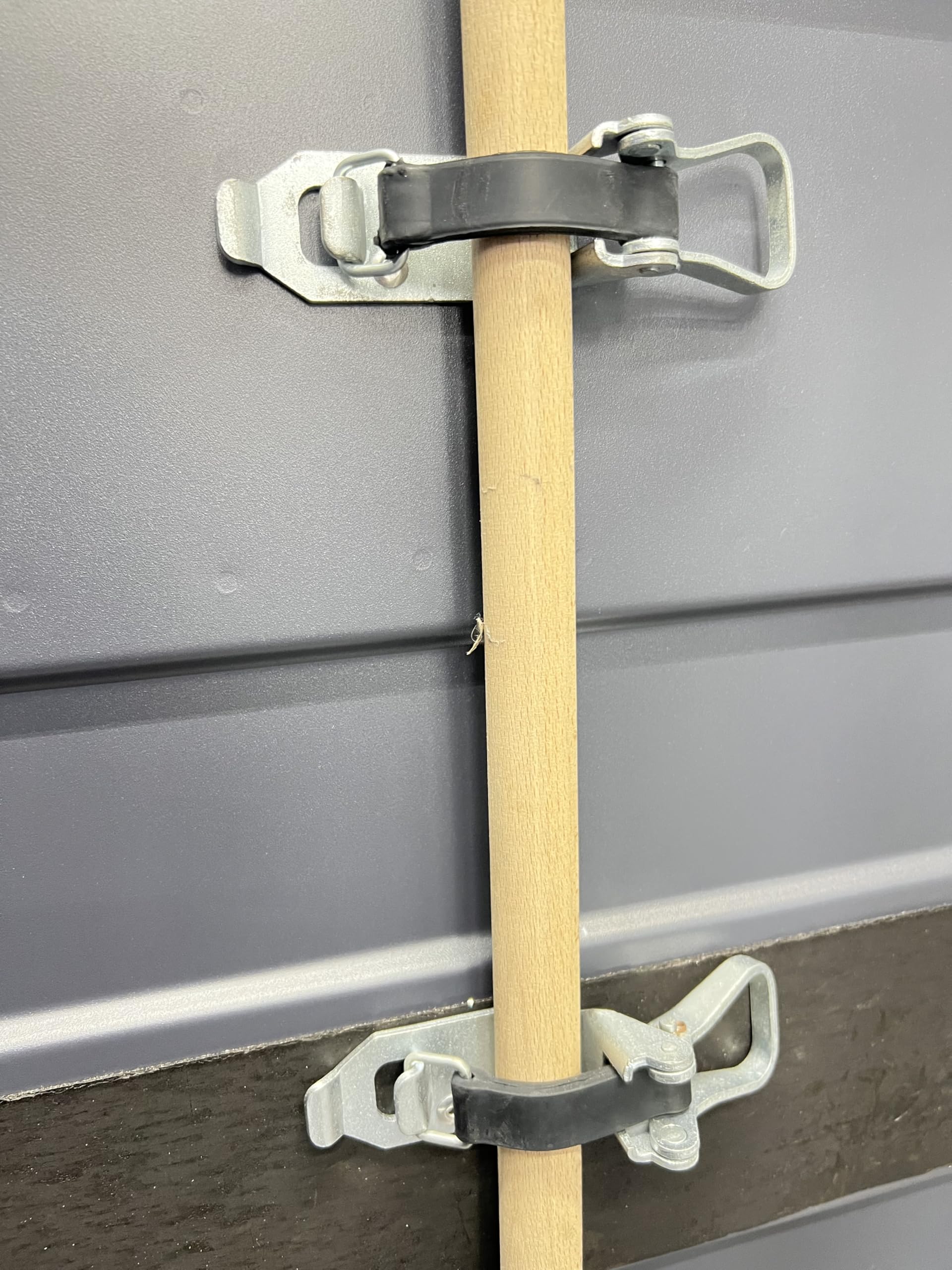 Support de pelle, porte-pelle, porte-bêche, porte-balai, fermeture à tension, support pour appareils de jardin, en acier galvanisé, 60 + 80 mm