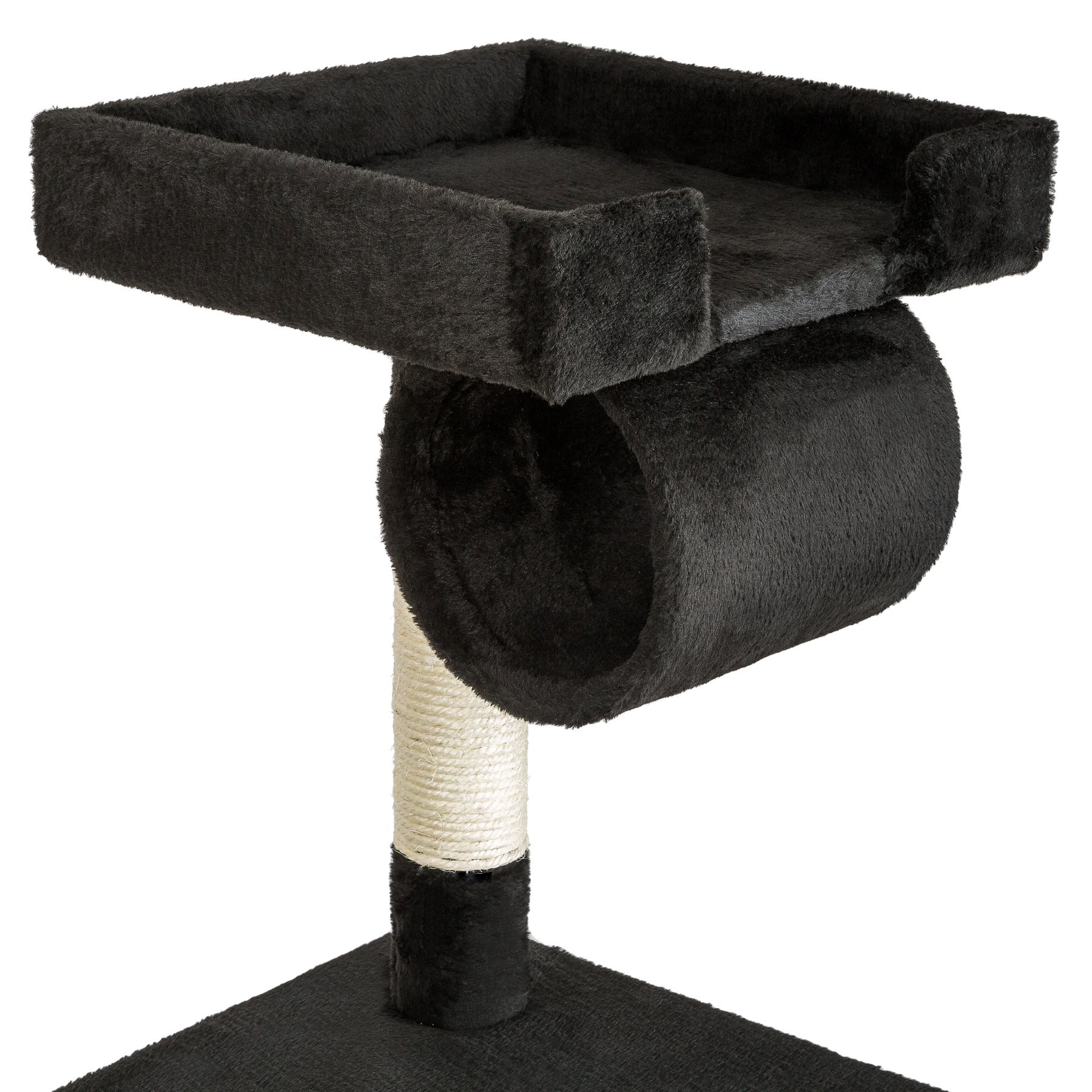 tectake® Kattenkrabpaal 141 cm - Krabpaal, Klimboom met Hang