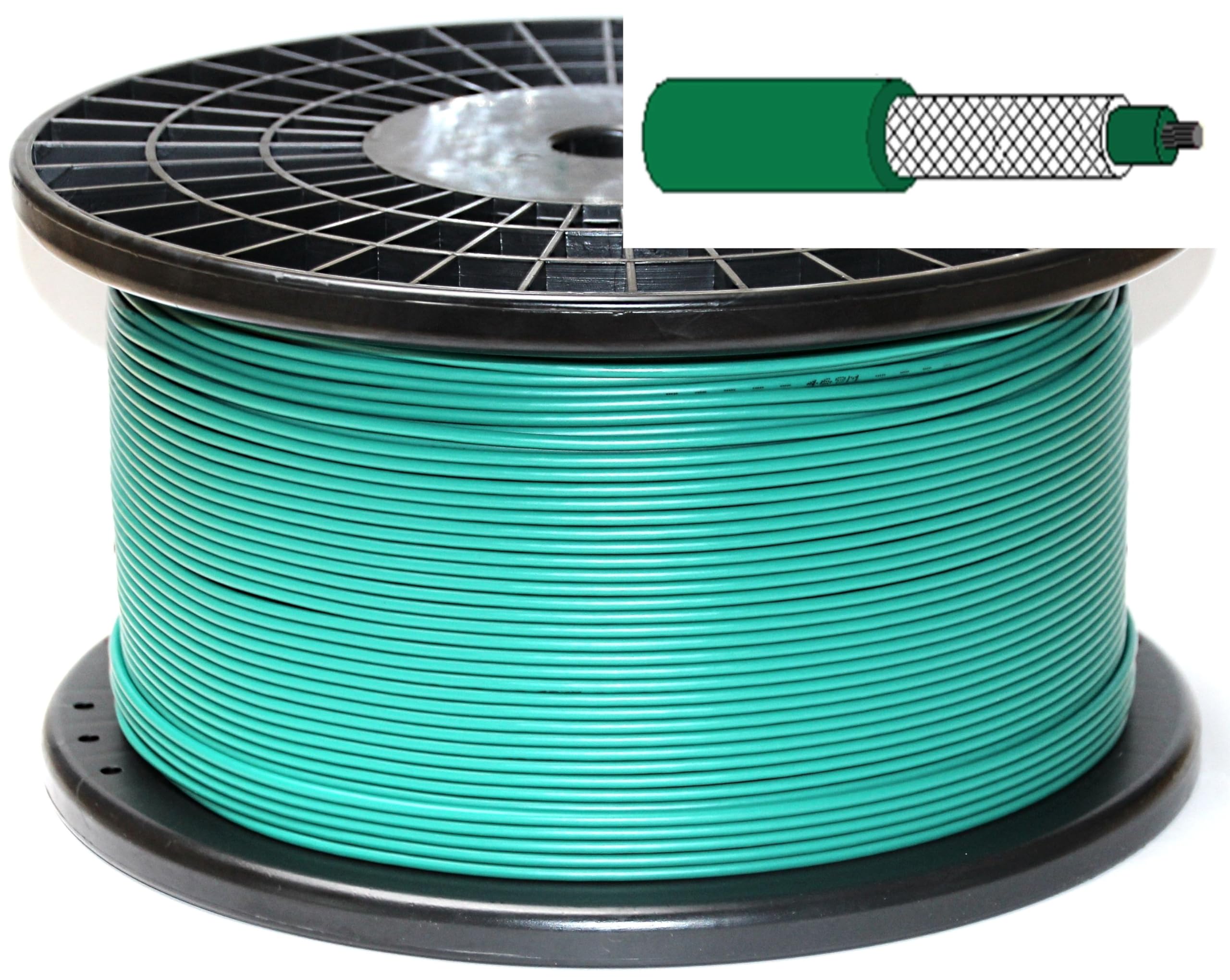 Genisys Cable de Seguridad Compatible con Kress Mission ® + Funda Xtreme Safe-Protection - Cable de protección de limitación de Robot cortacésped - Carrete de Cable - Ø3,8mm - HQ, Longitud:500m