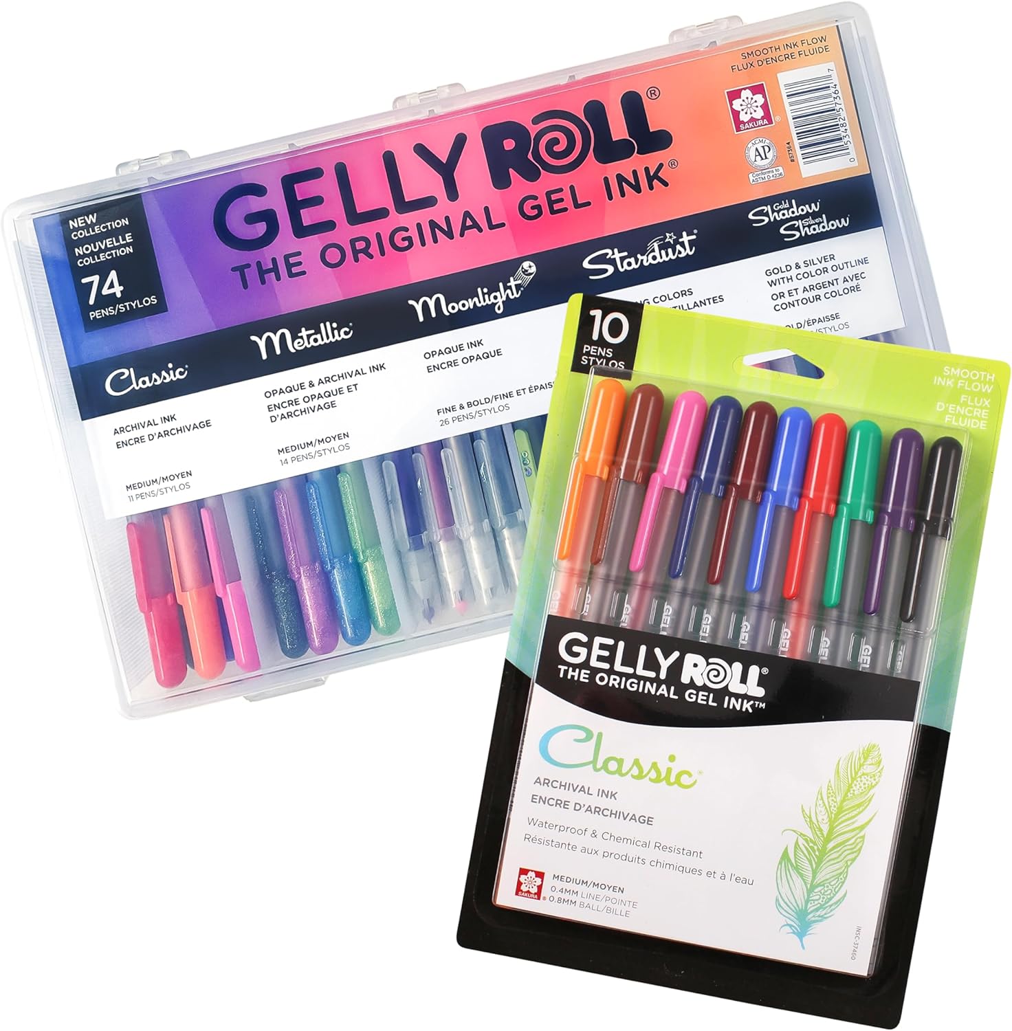 ChromaMix 15-Pack Assorted Gel Pen Set – Mixed Point Sizes & Effects