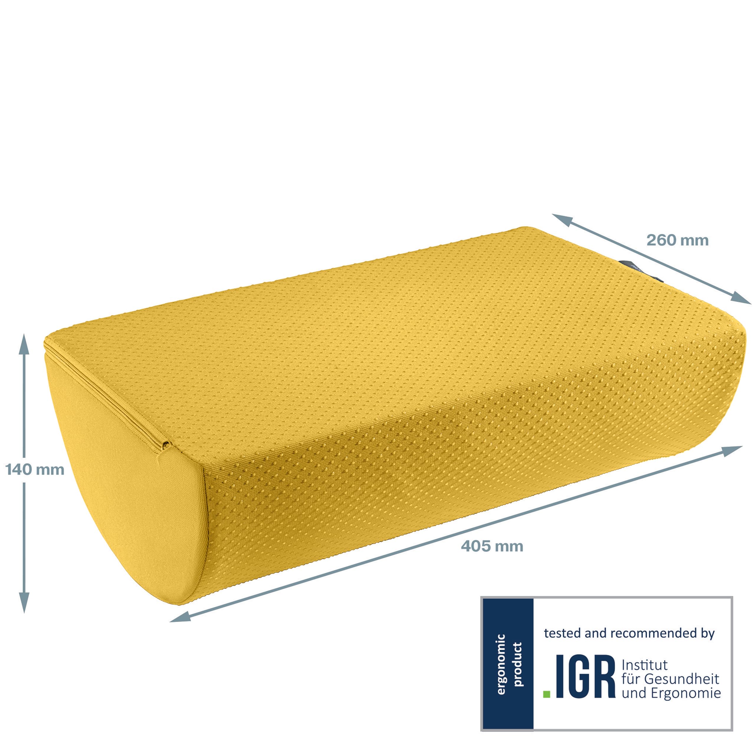 Leitz, Regulowany Piankowy Podnóżek Leitz Ergo Cosy, Odpowiedni do Domowego Biura, Wsparcie dla Stóp oraz Kolan, Łagodzi Ból Ramion i Pleców, Materiałowa Poszewka, Kolor Ciepły Żółty (53710019)