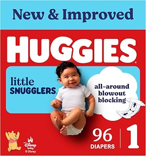 HUGGIES Little Snugglers Diapers Size 1, 96 Count
