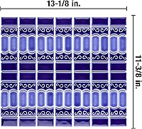 Vista 4 de Merola Tile Módena Azul Cobalto 11-3/8" x 13-1/8" Azulejo de porcelana para piso y pared