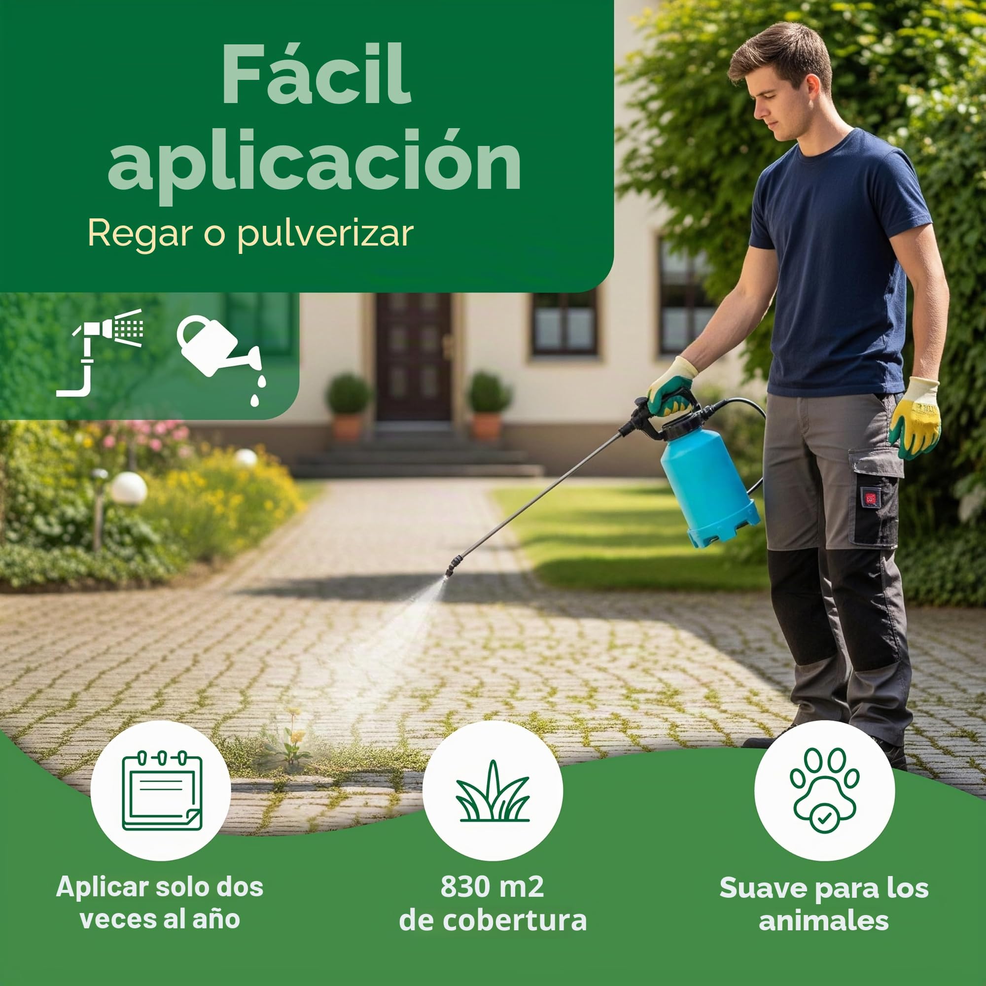 PROTECT GARDEN Permaclean - Base acetum para eliminar las malas hierbas en caminos, plazas y terrazas, bidón de 5 litros