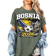 Bosnia 2026 Soccer Fan Graphic T-Shirt Vintage Unisex Sports Tee