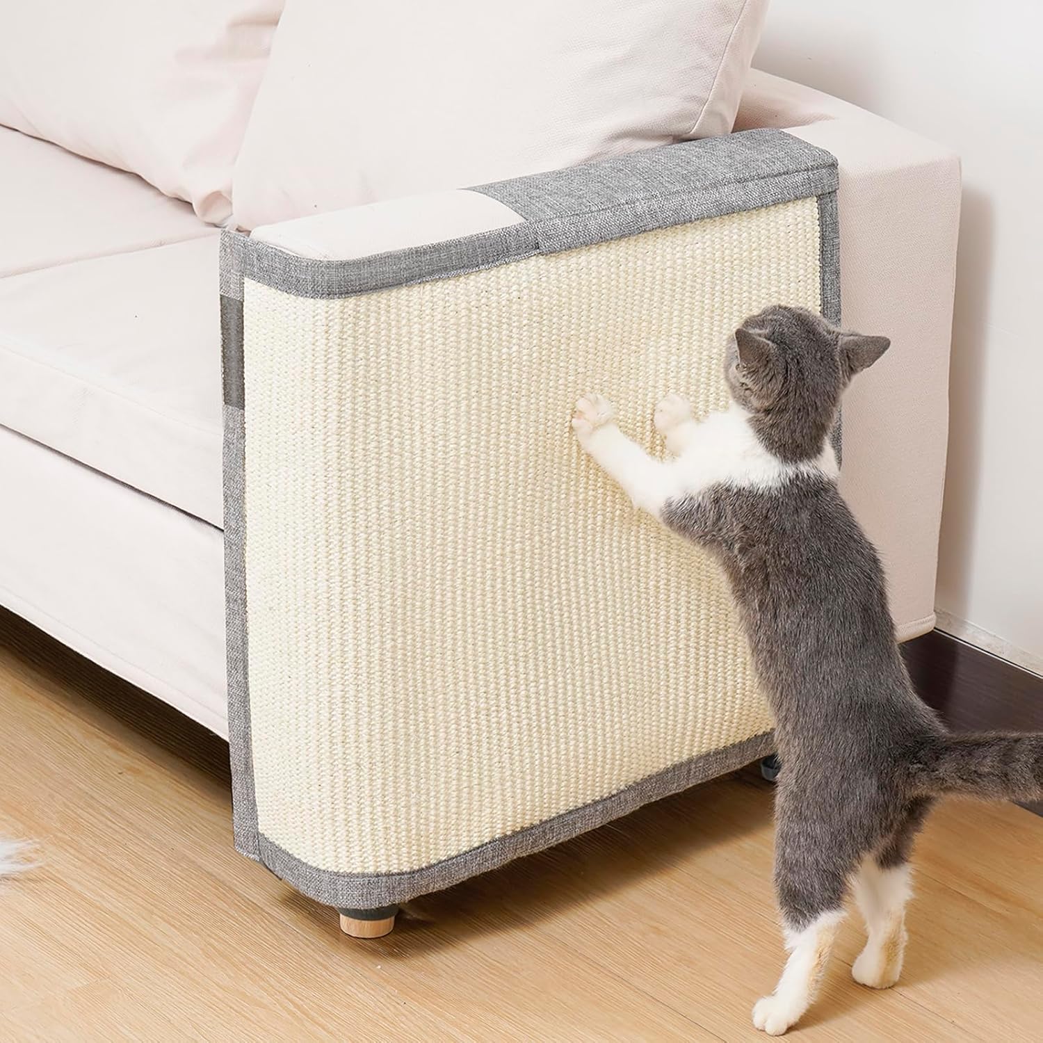 Sisal - Alfombrilla para rascar gatos, para sofá, muebles, cama, pared, arañazos, satisface los instintos naturales de los gatos, fácil instalación